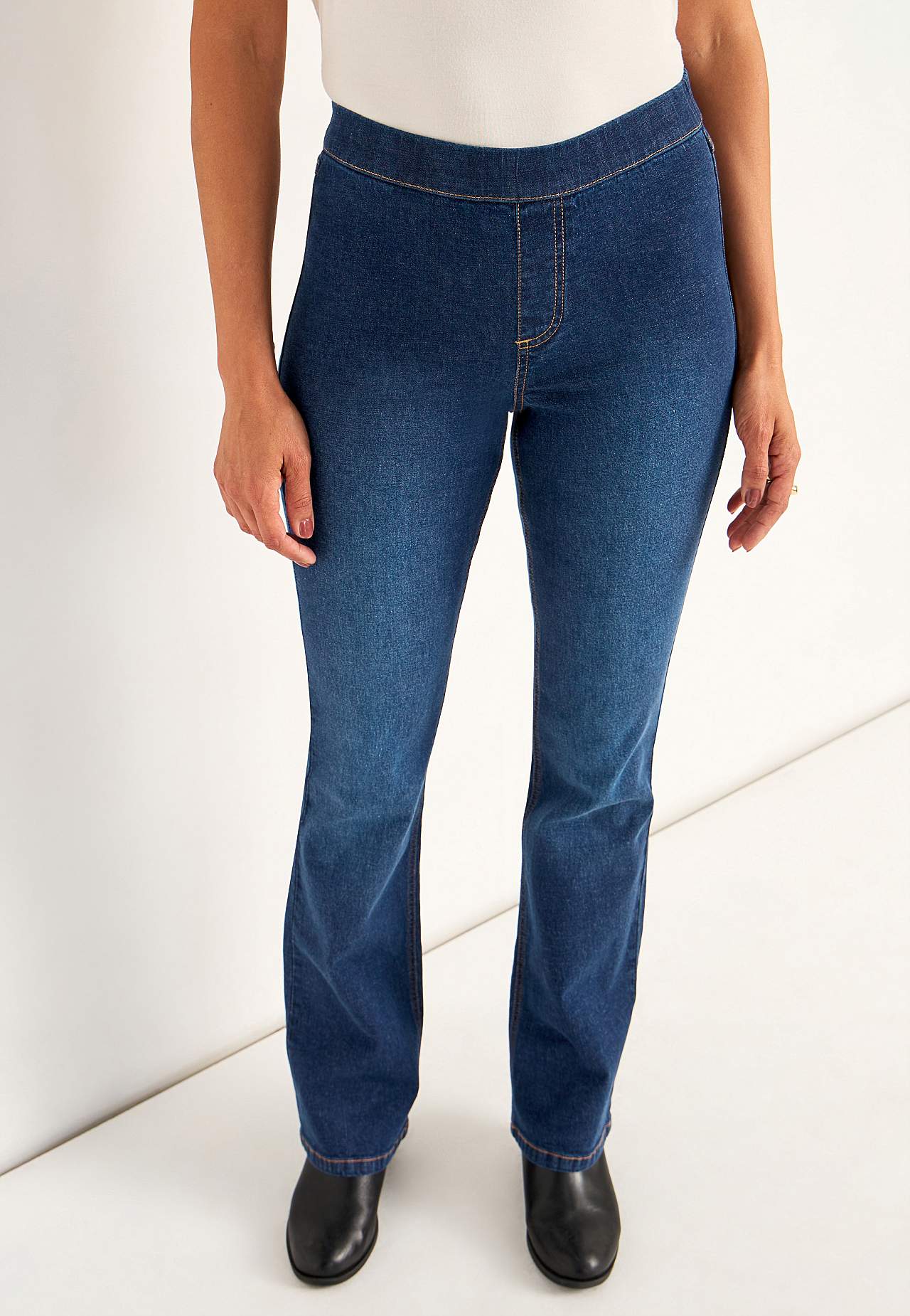 Elastische jegging met bootcut