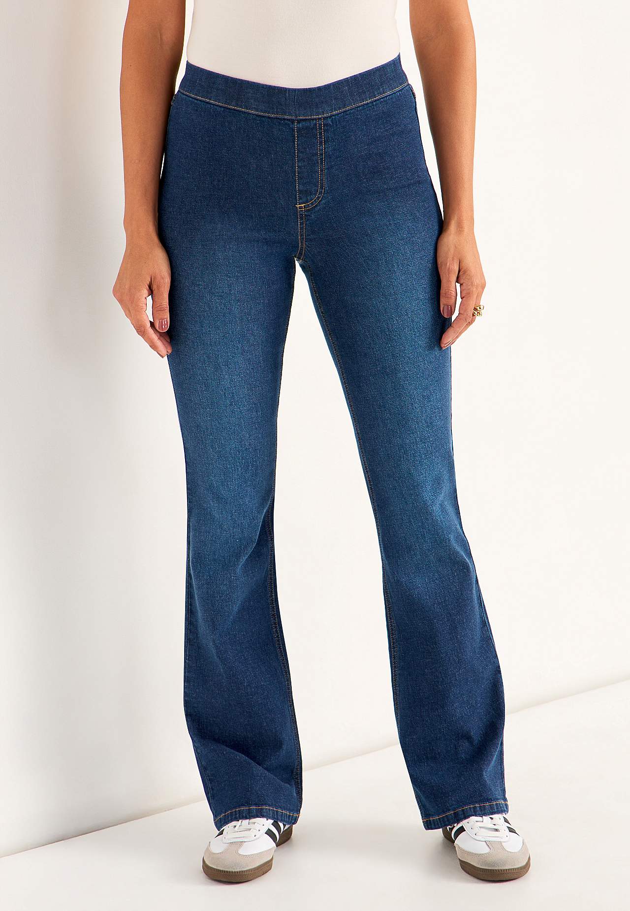 Elastische jegging met bootcut