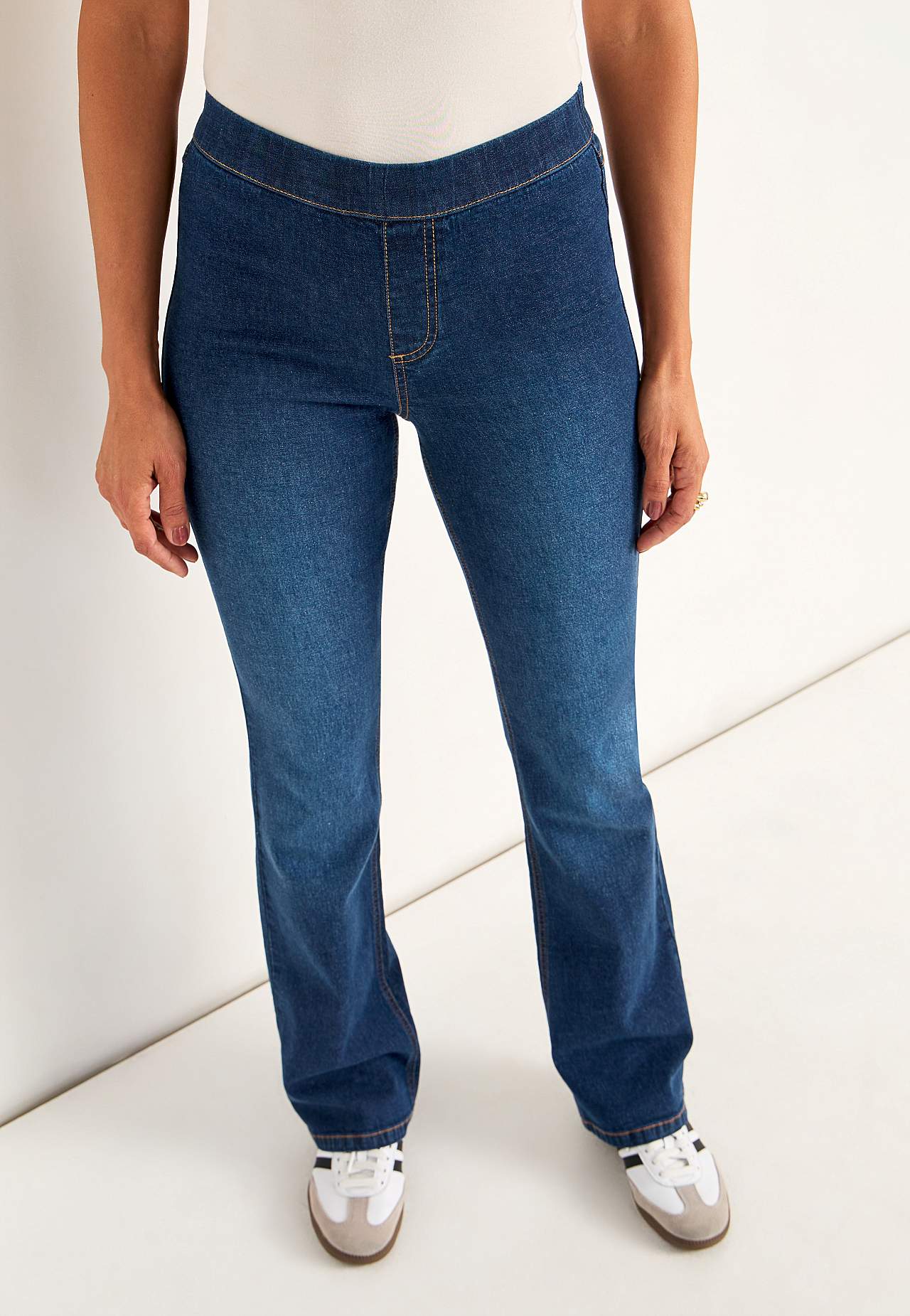 Elastische jegging met bootcut