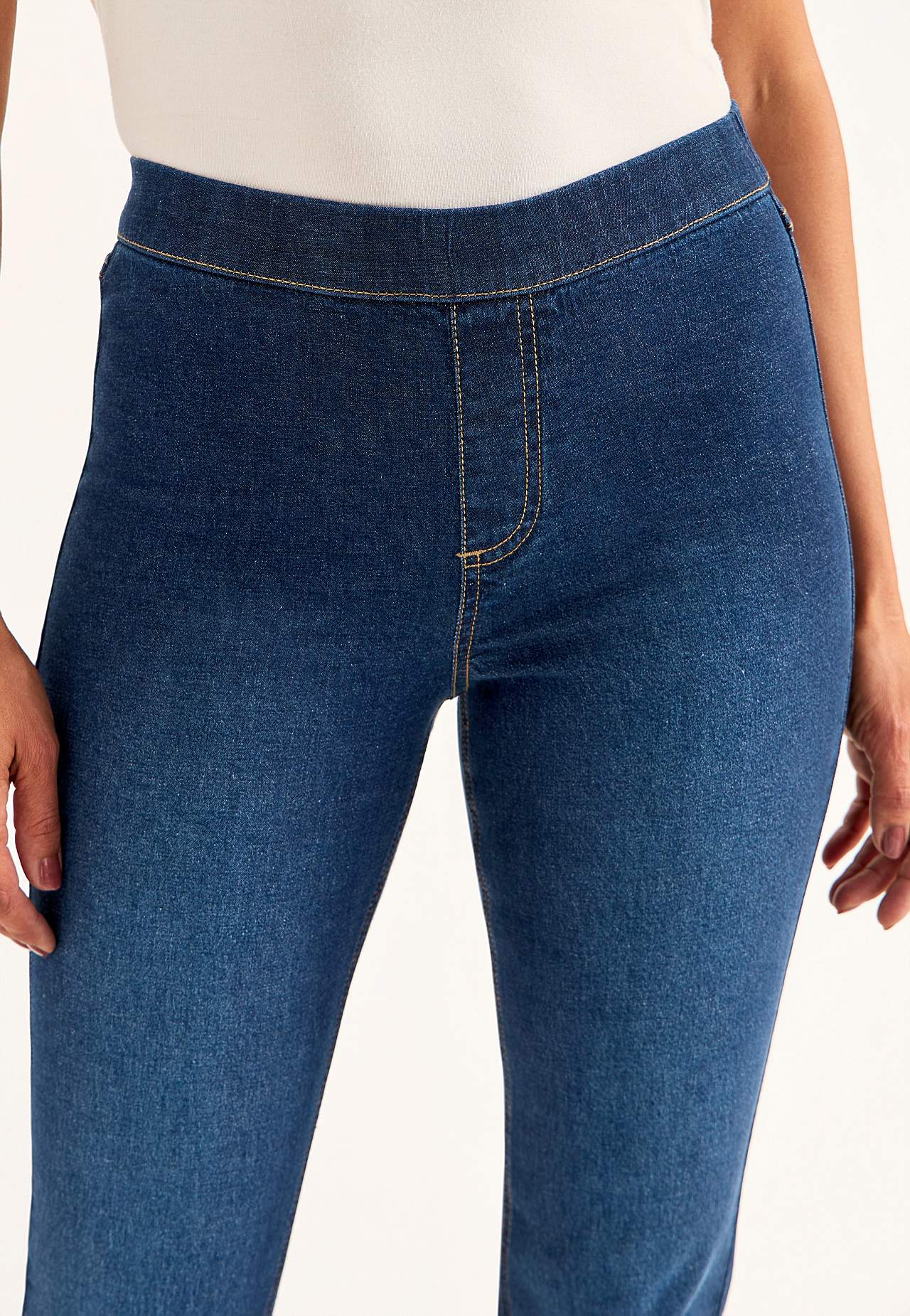 Elastische jegging met bootcut