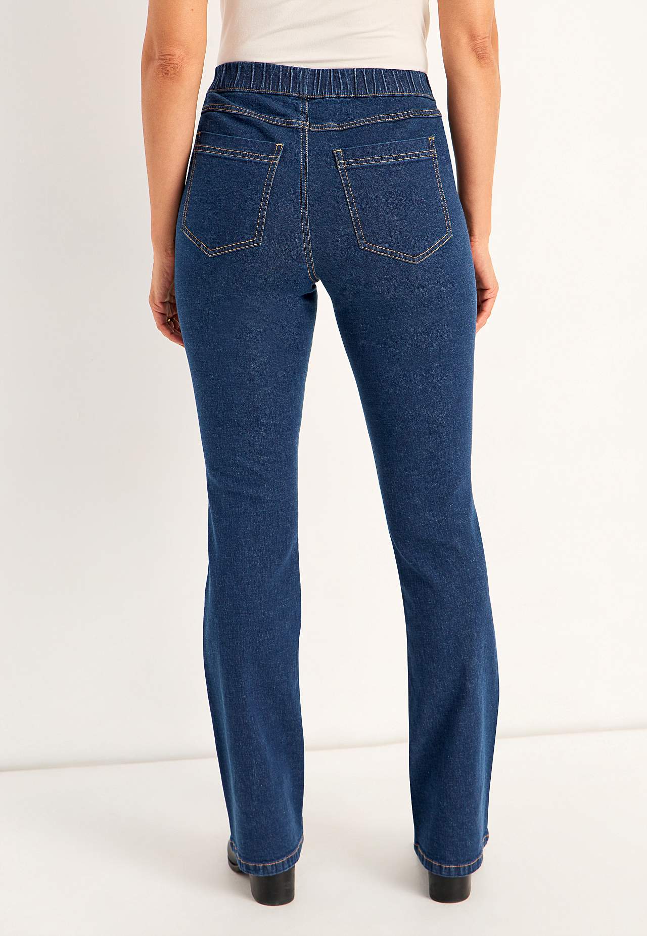 Elastische jegging met bootcut