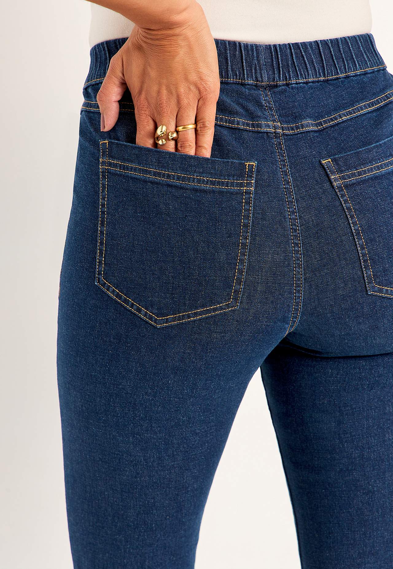 Elastische jegging met bootcut