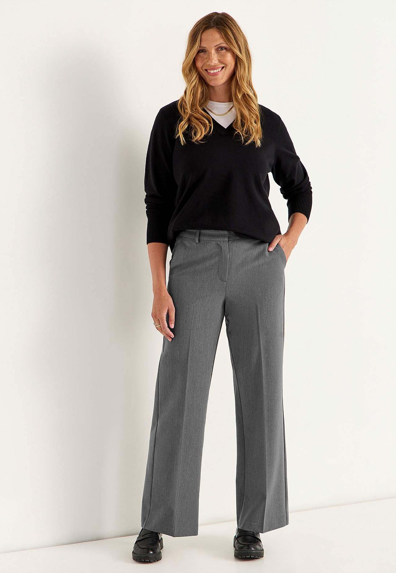 Pantalon met vouw Pia