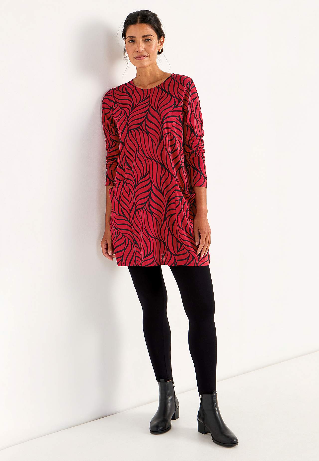 Jersey tuniek met zakken