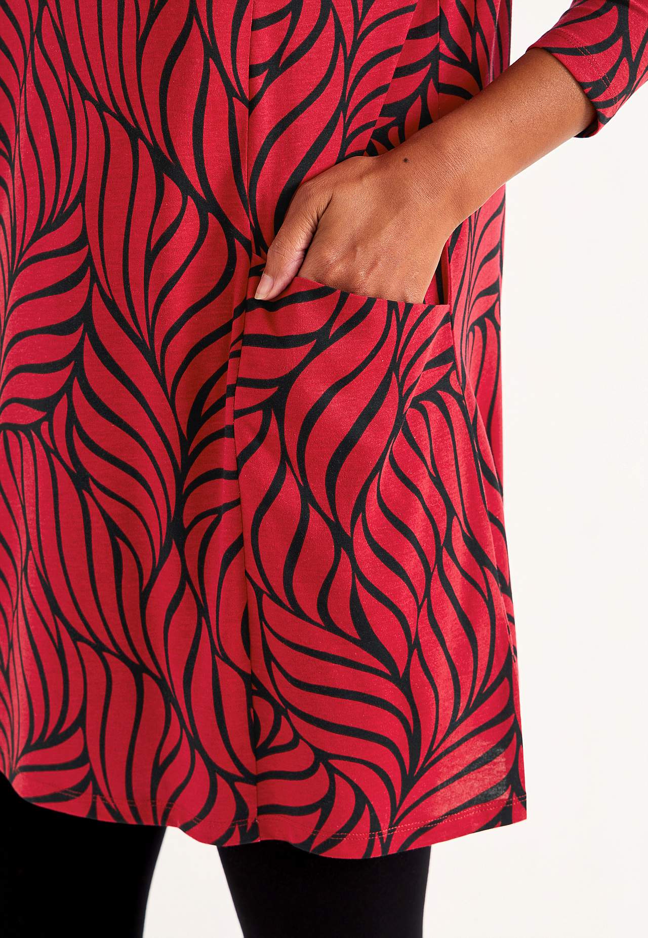 Jersey tuniek met zakken