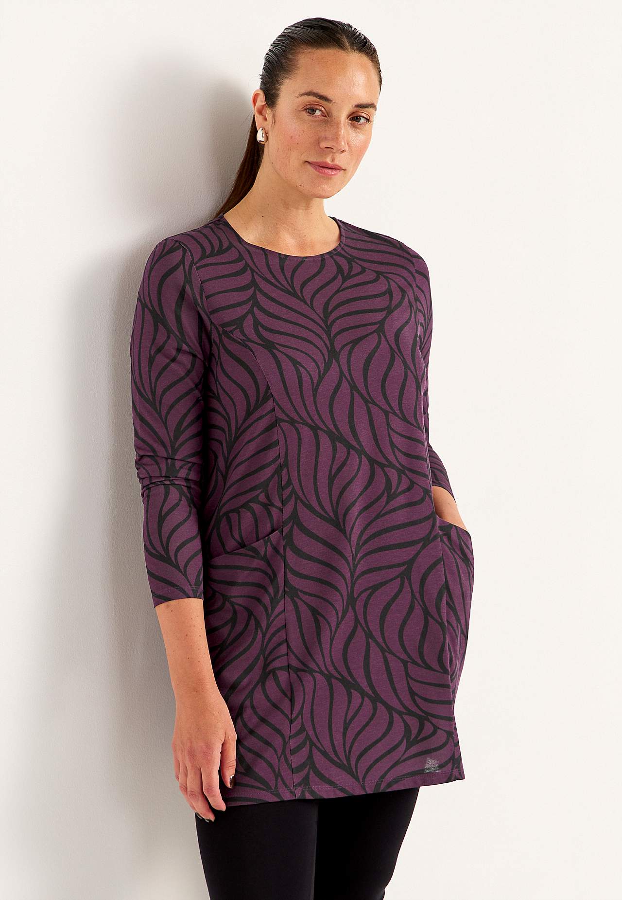 Jersey tuniek met zakken