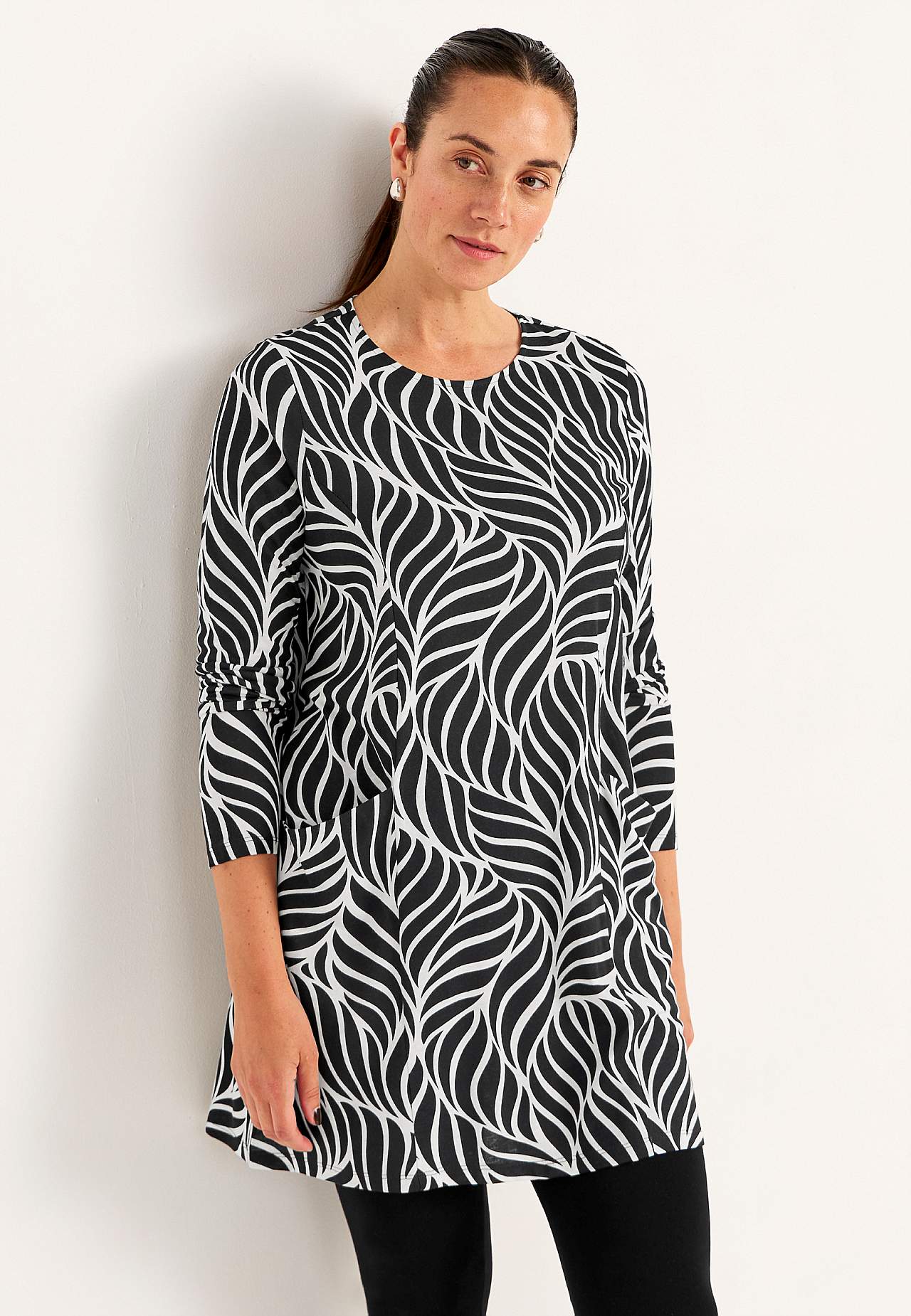 Jersey tuniek met zakken