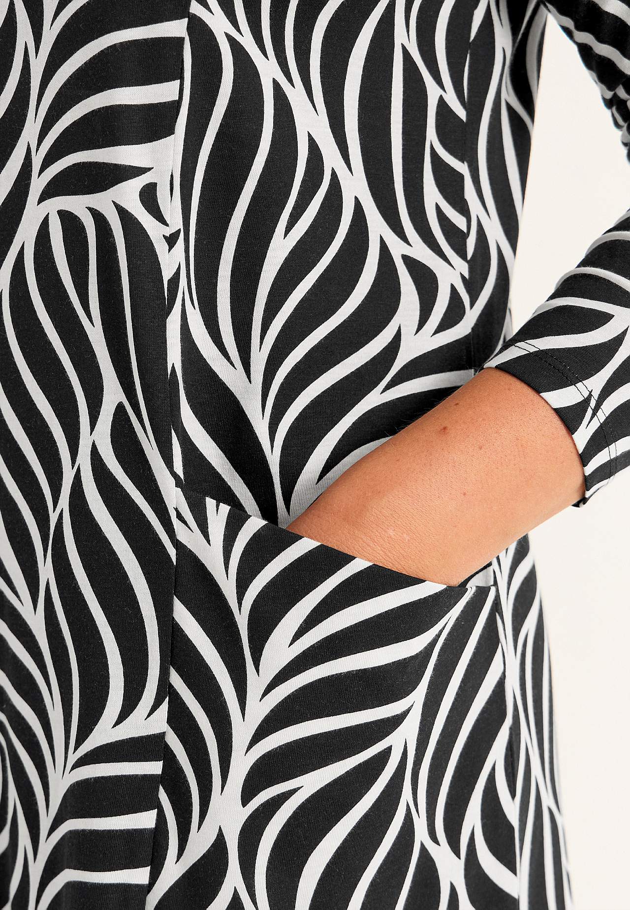 Jersey tuniek met zakken