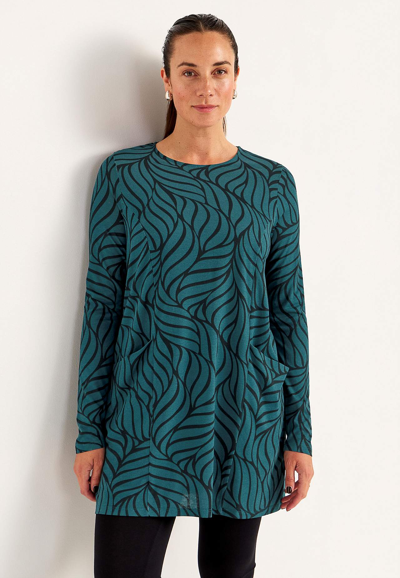 Jersey tuniek met zakken