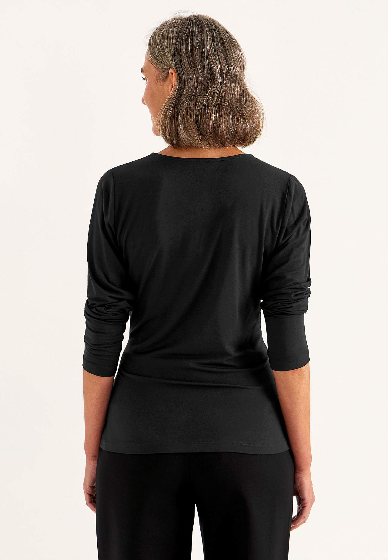 Topje Premium van modaal met inrimpelingen