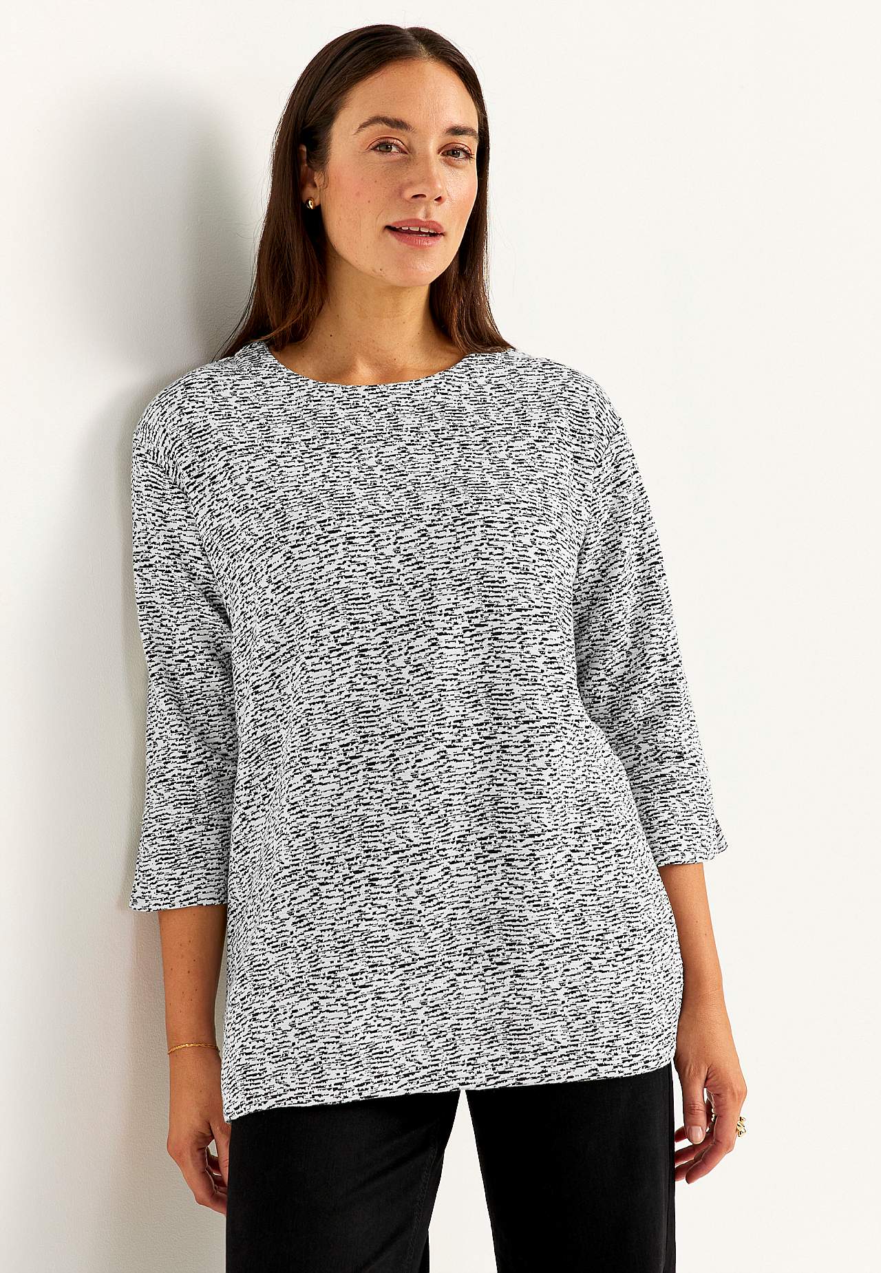 Jersey tuniek met spleten