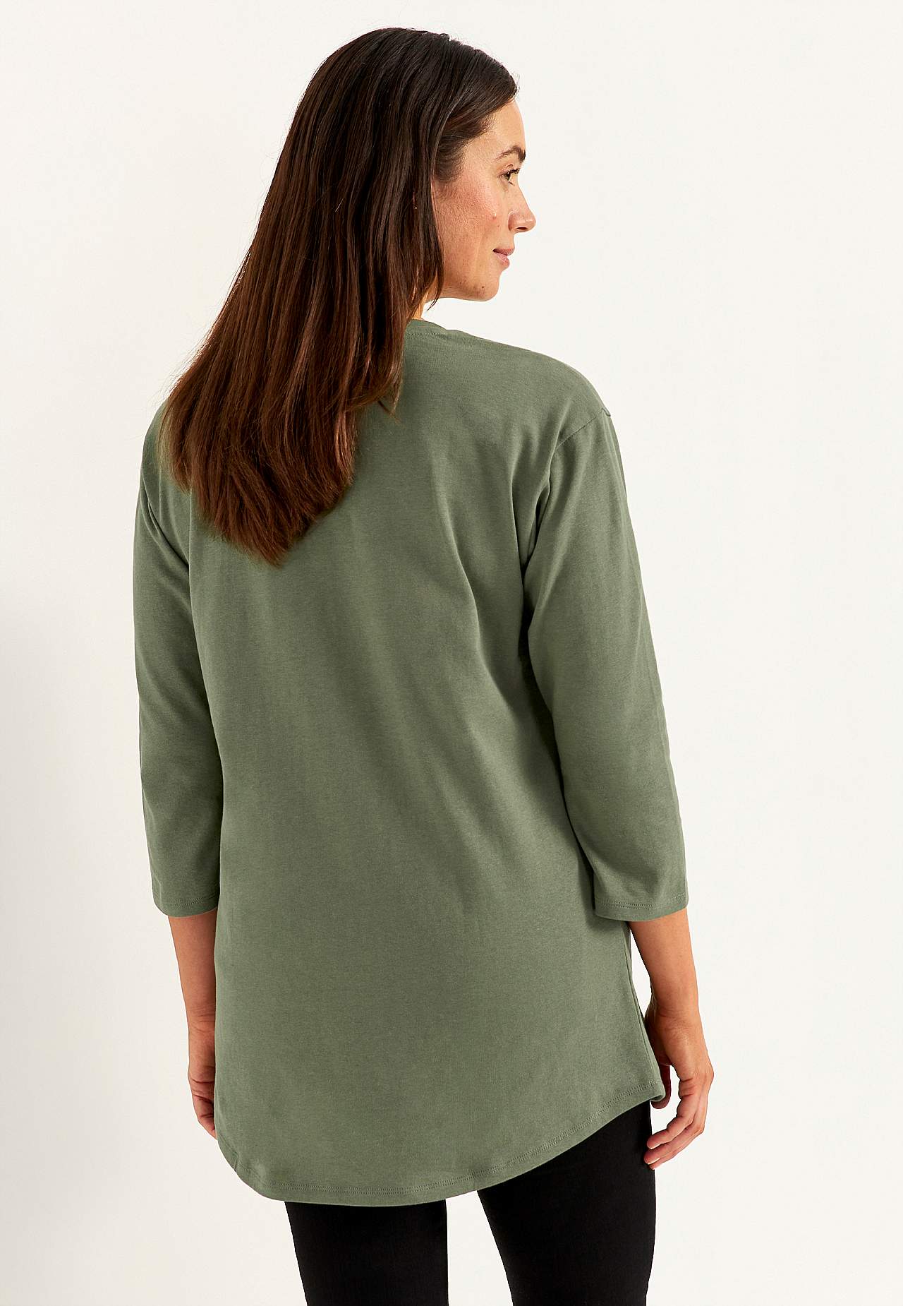 Jersey tuniek van biologisch katoen met zakken