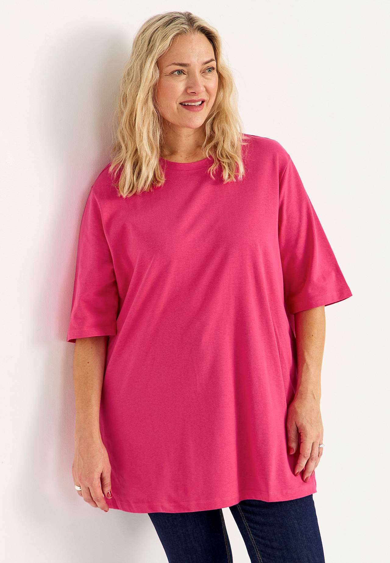 Jersey tuniek van grove katoenen jersey