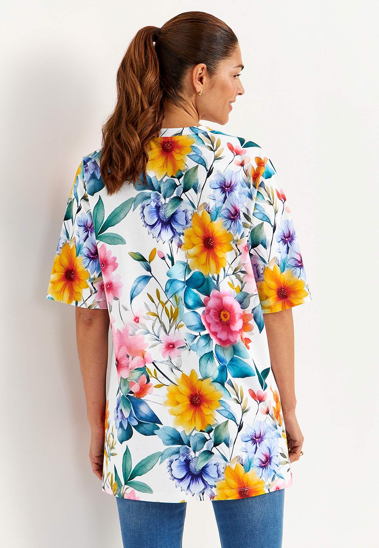 Jersey tuniek van grove katoenen jersey