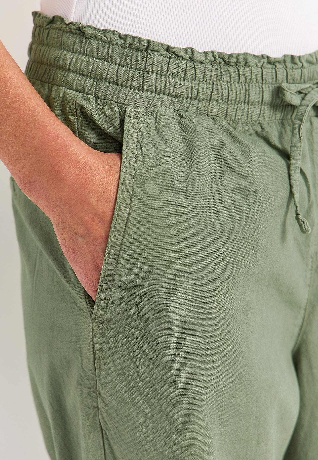 Broek van gewassen katoen