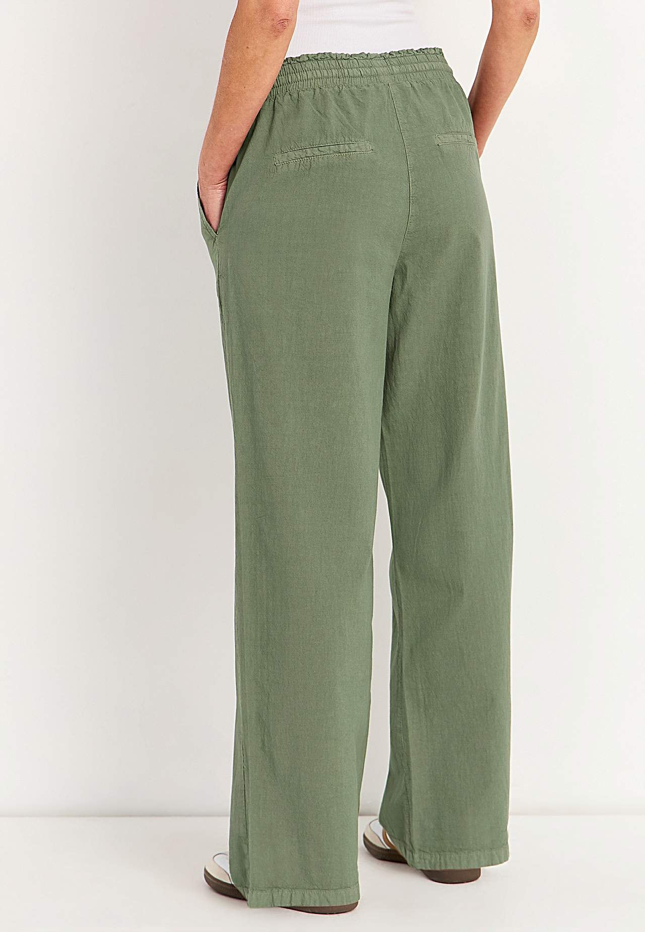 Broek van gewassen katoen