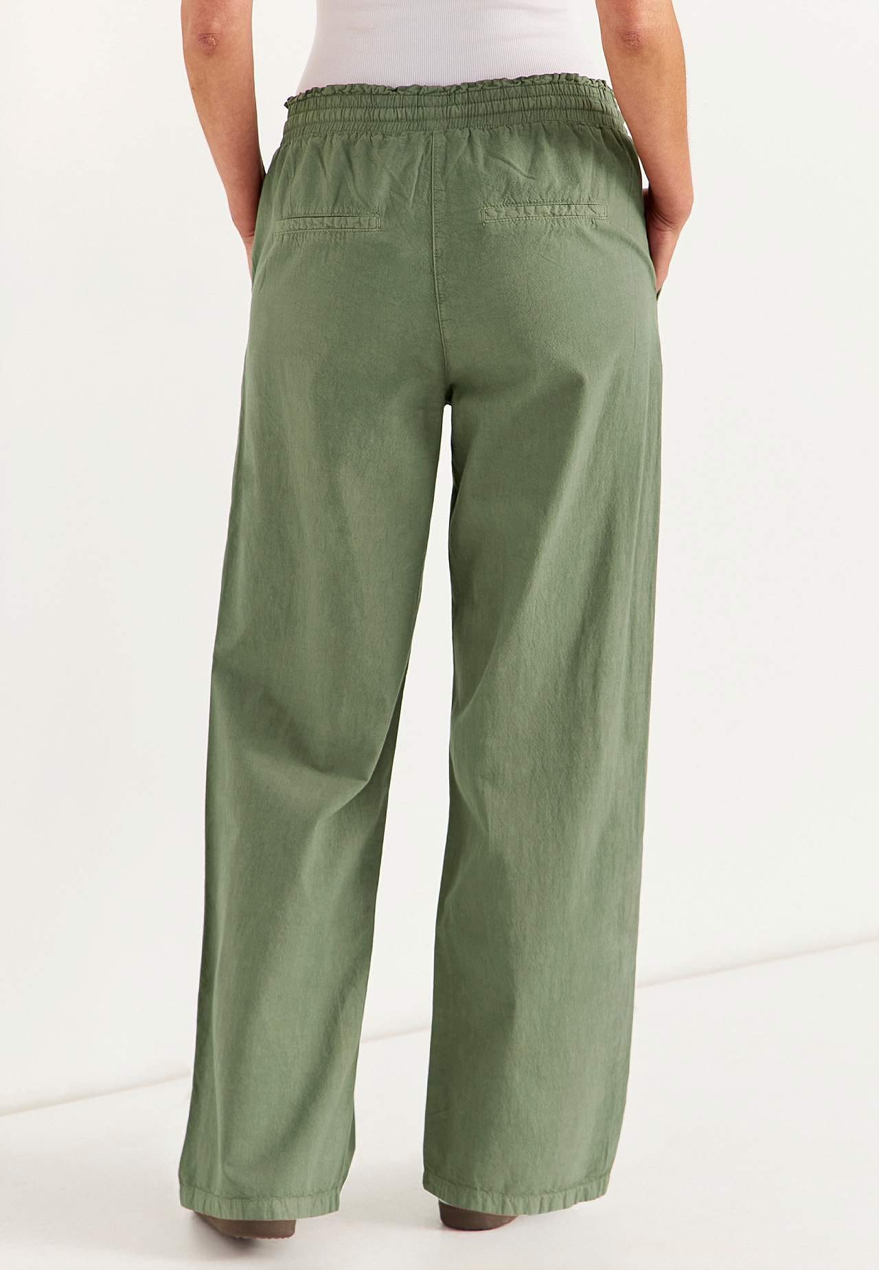 Broek van gewassen katoen