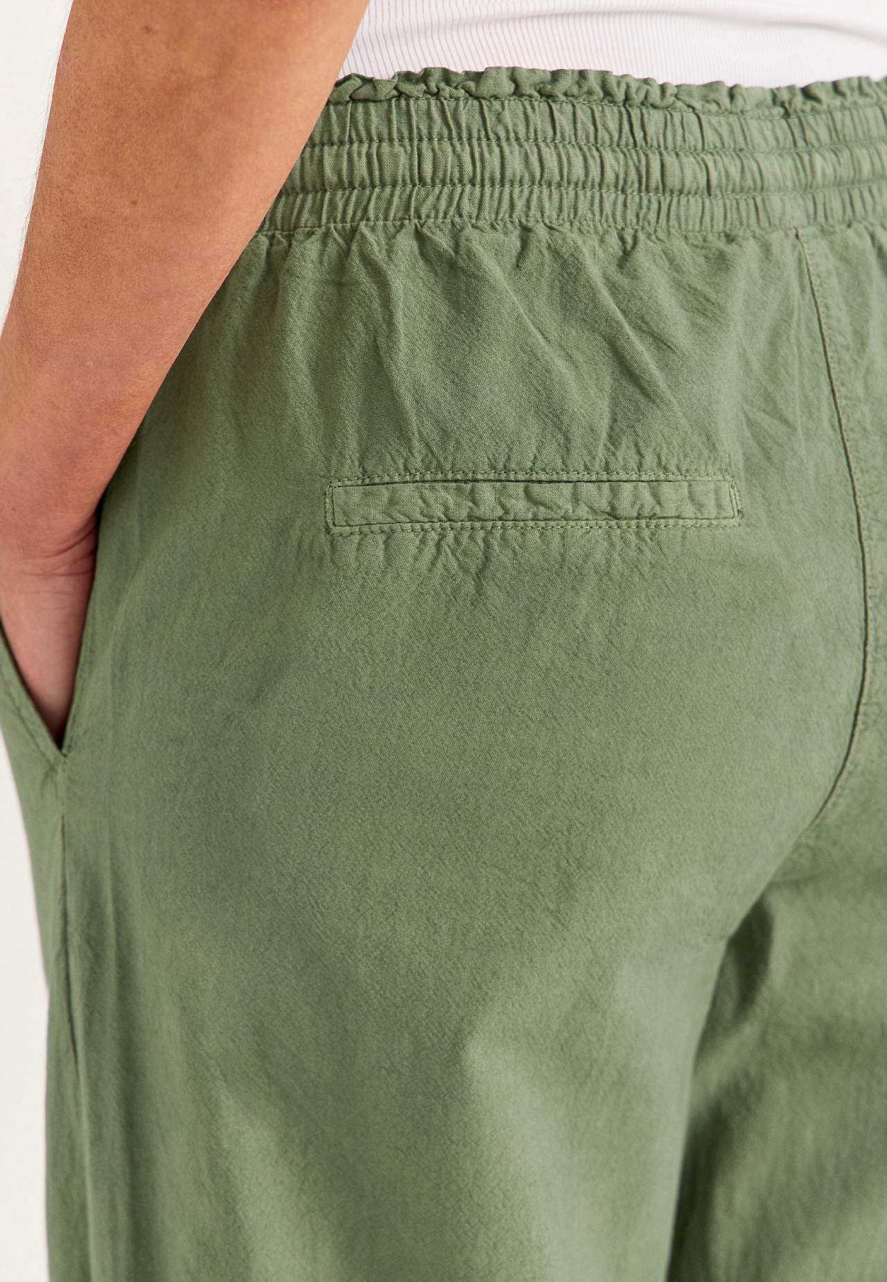 Broek van gewassen katoen