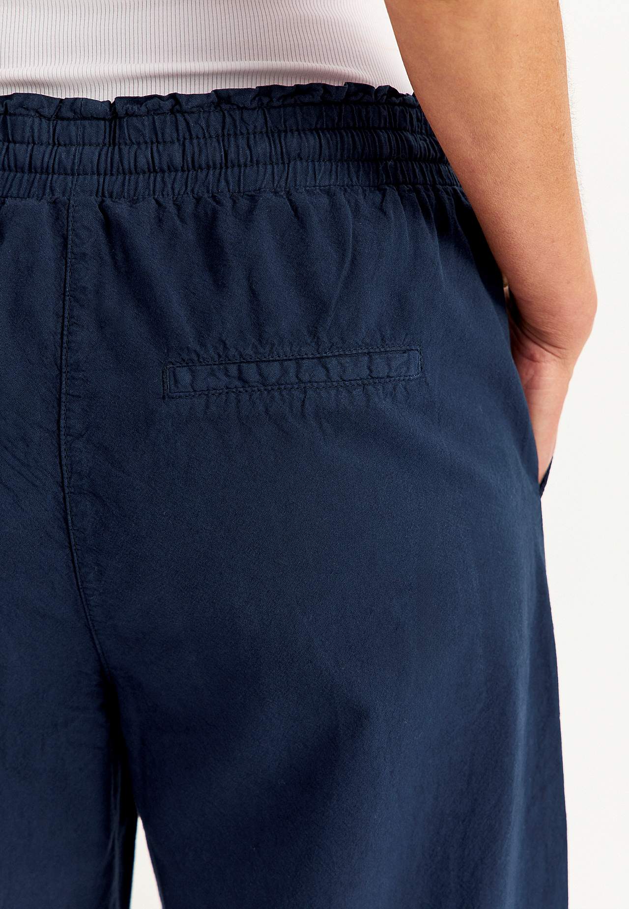 Broek van gewassen katoen