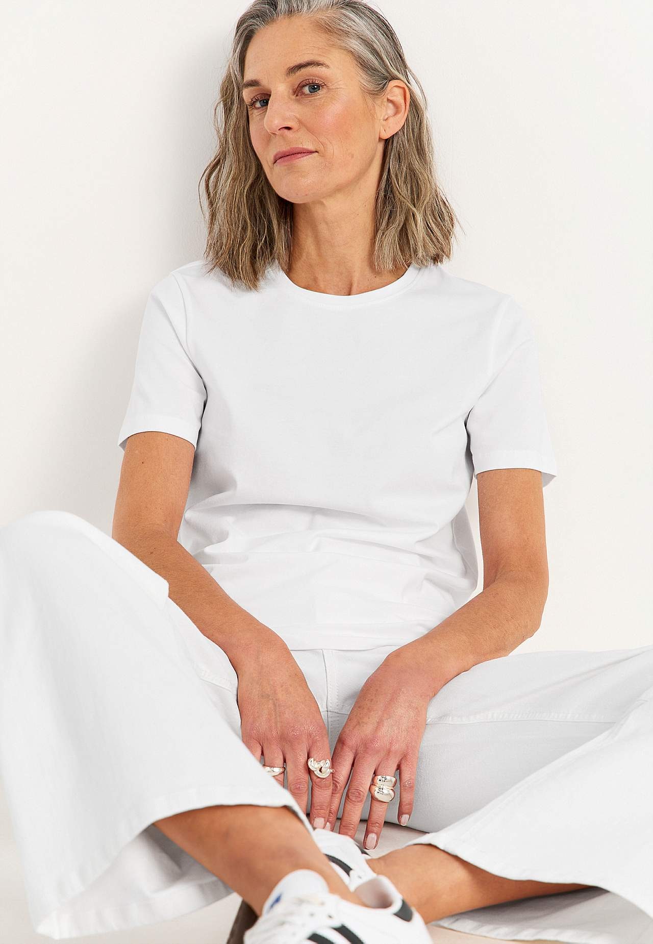 Jersey-topje met korte mouwen