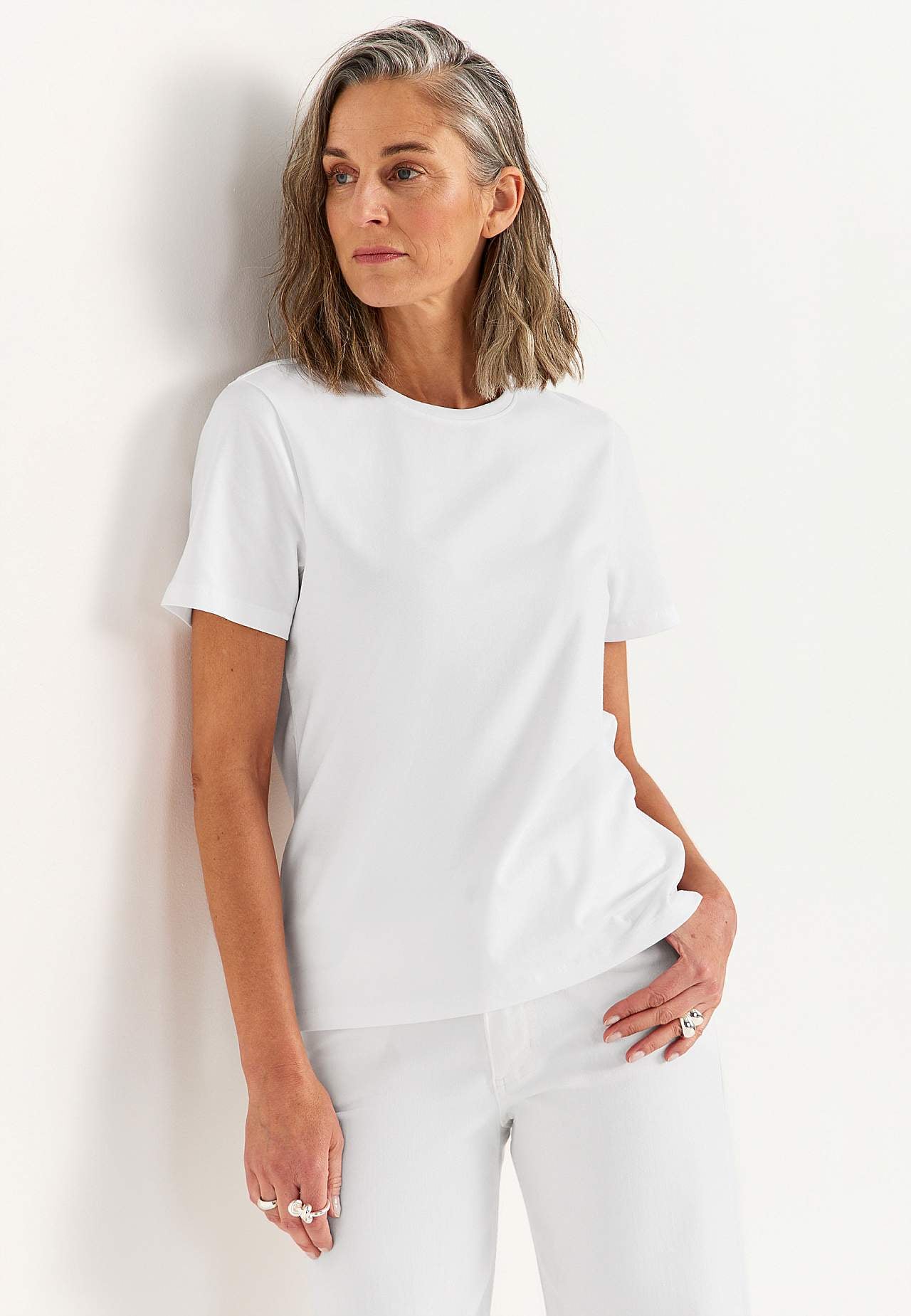 Jersey-topje met korte mouwen