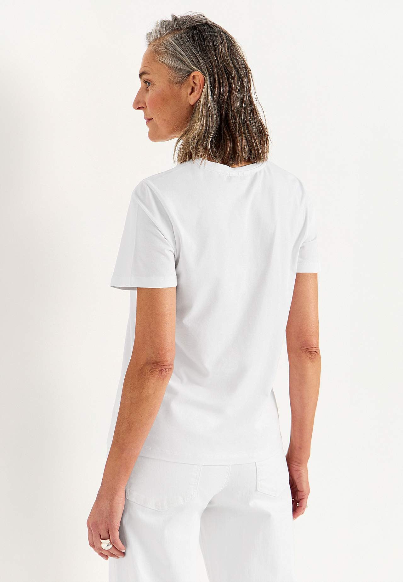 Jersey-topje met korte mouwen