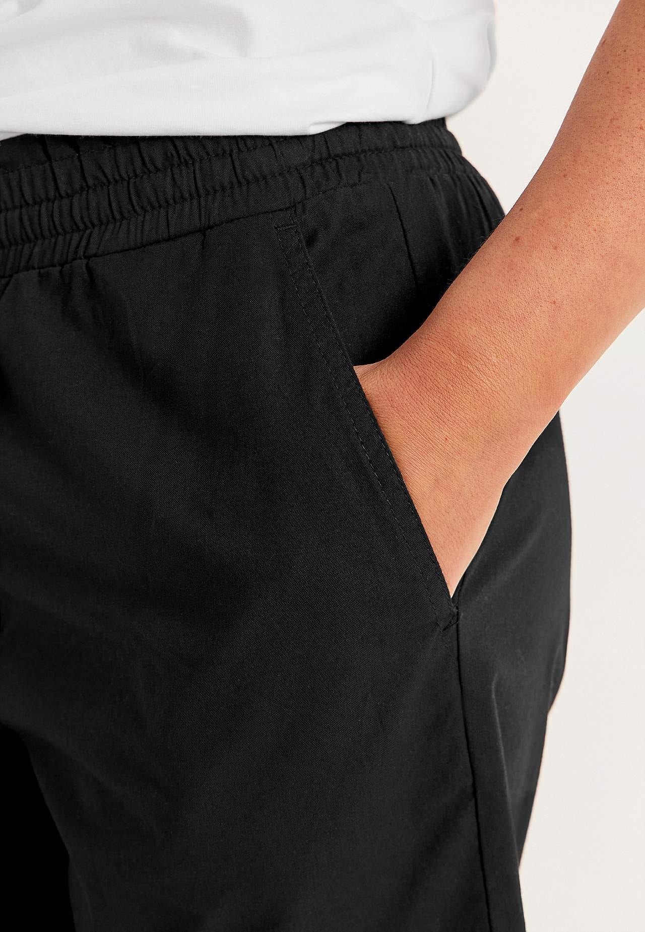 Short van gewassen katoen