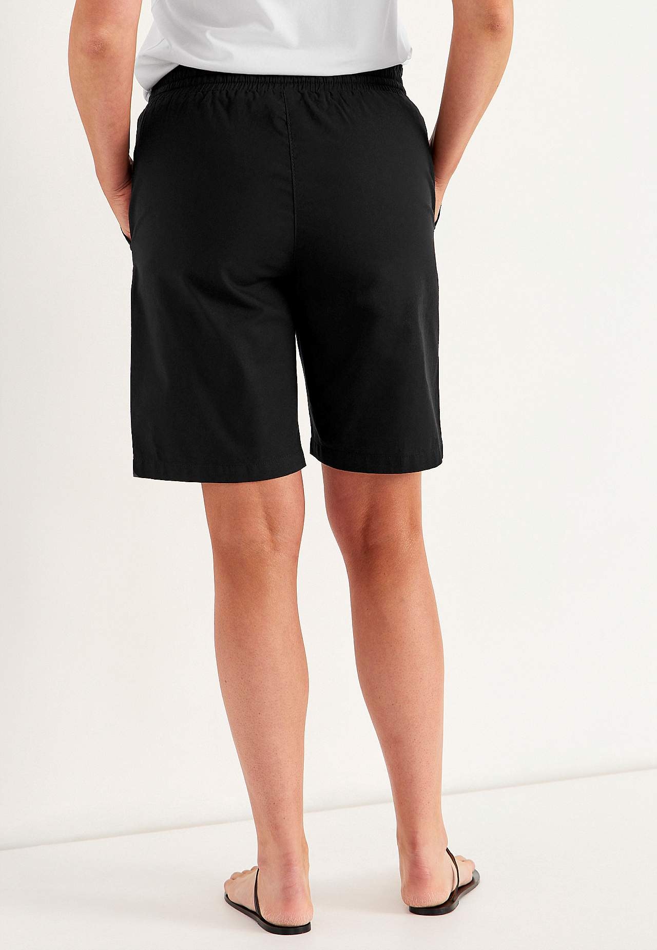 Short van gewassen katoen