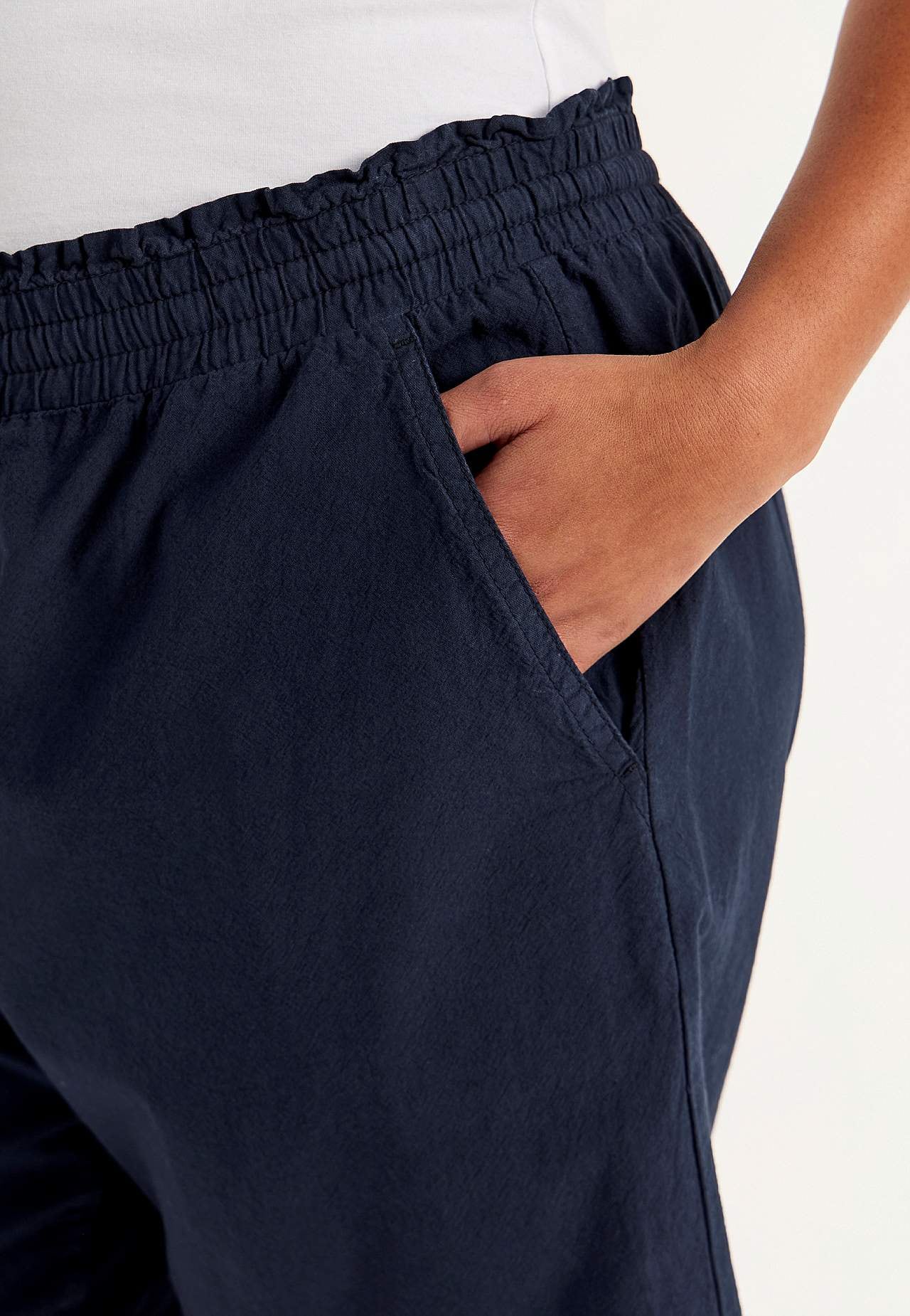 Short van gewassen katoen