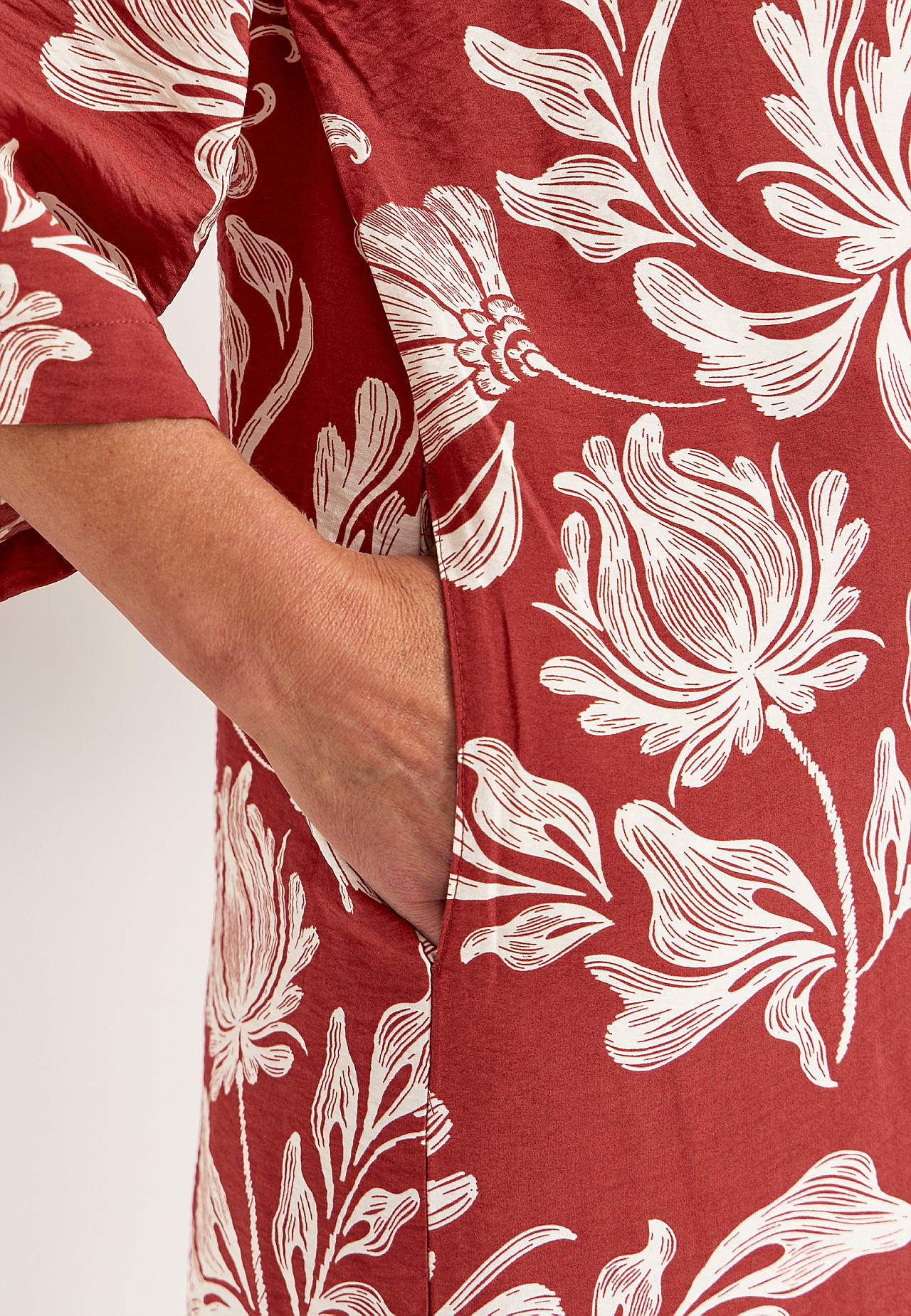 Open caftan met zakken