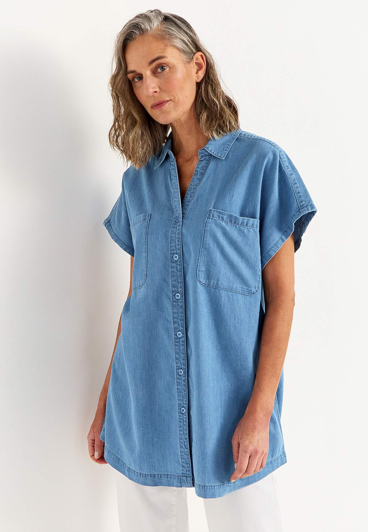 Super zachte tuniek van denim