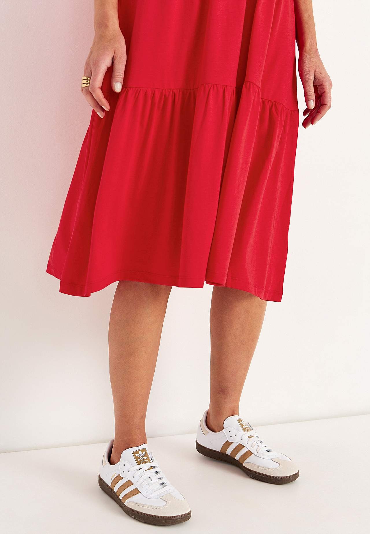 Jerseyjurk met volant