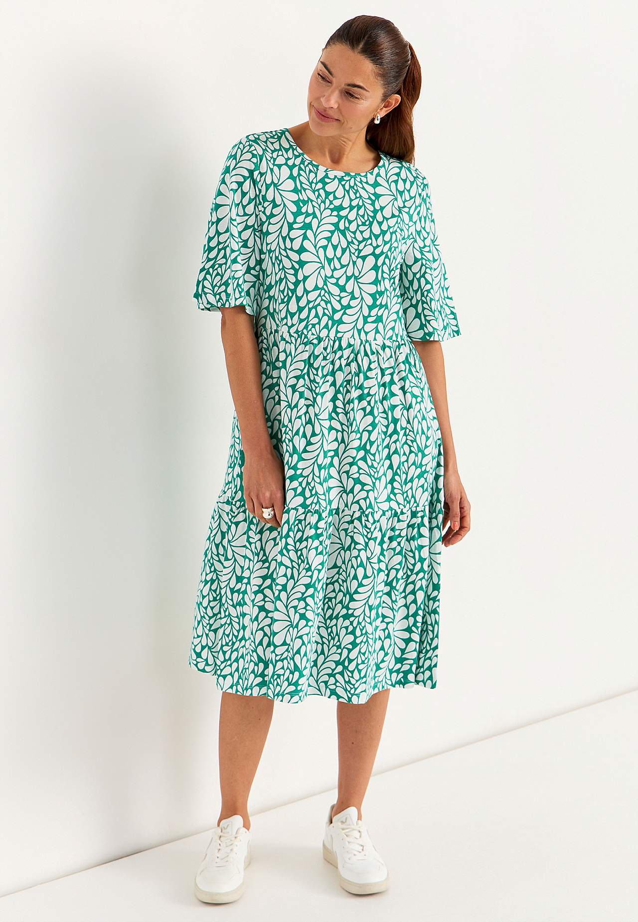 Jerseyjurk met volant