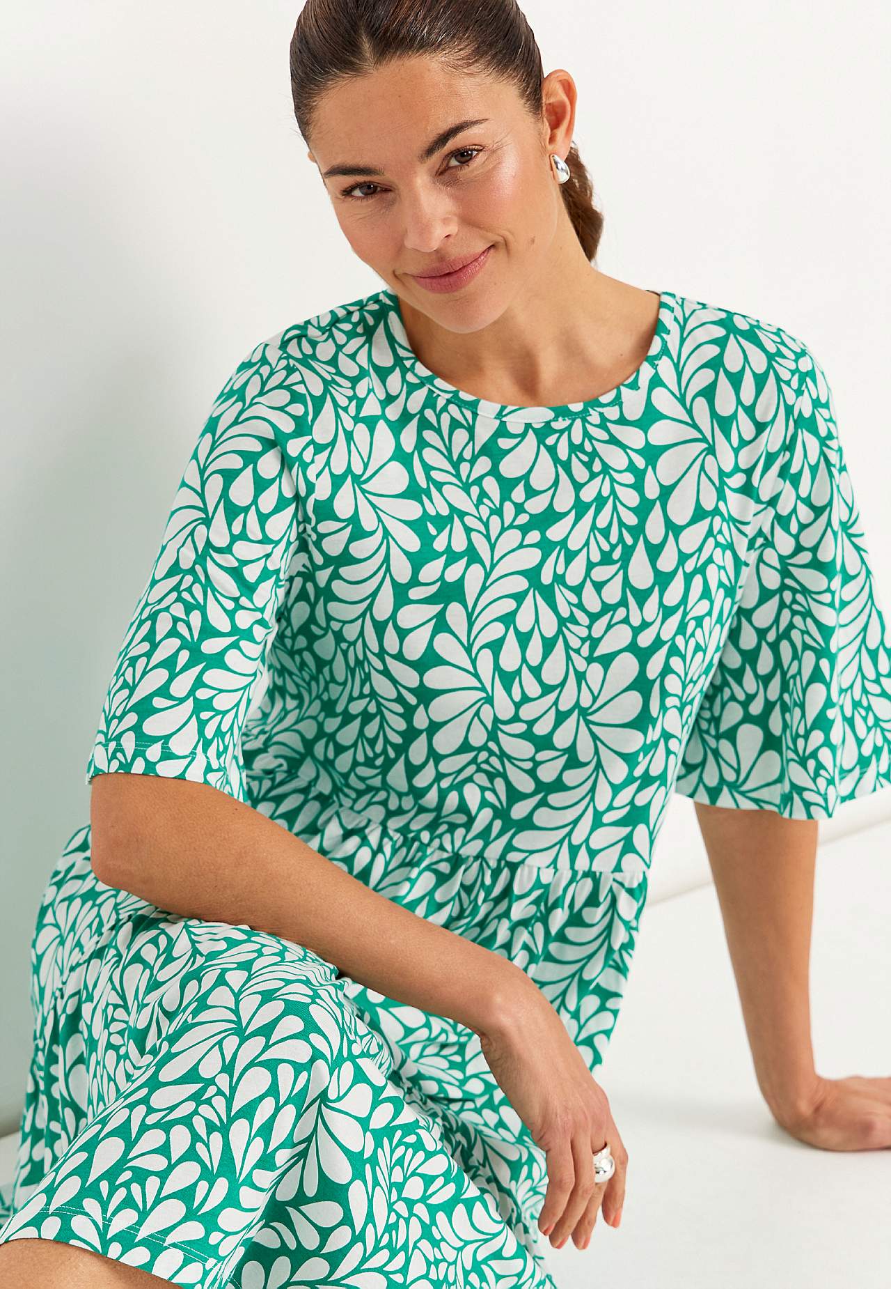 Jerseyjurk met volant