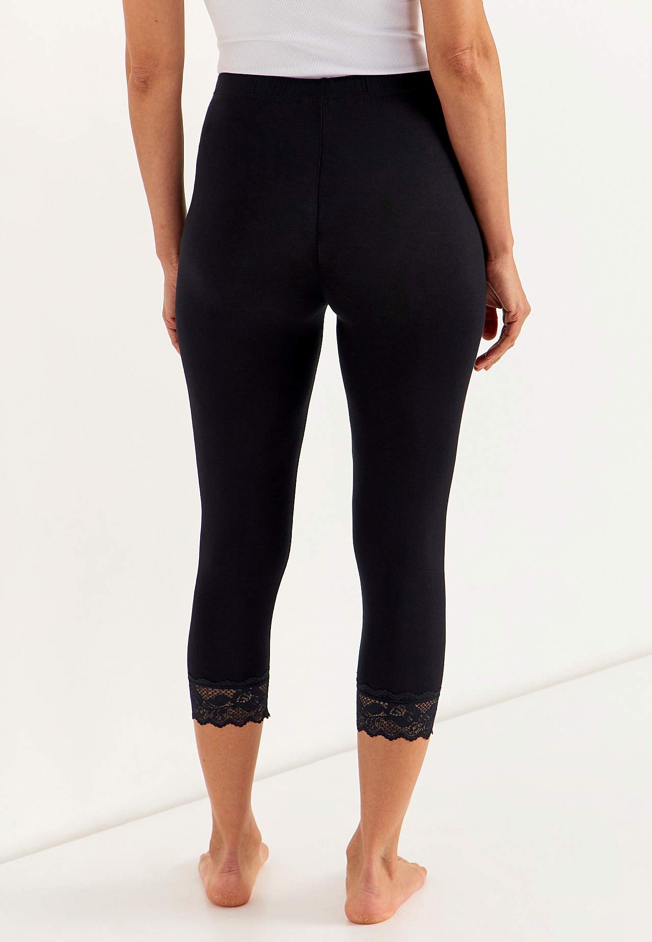 Capri legging met kant