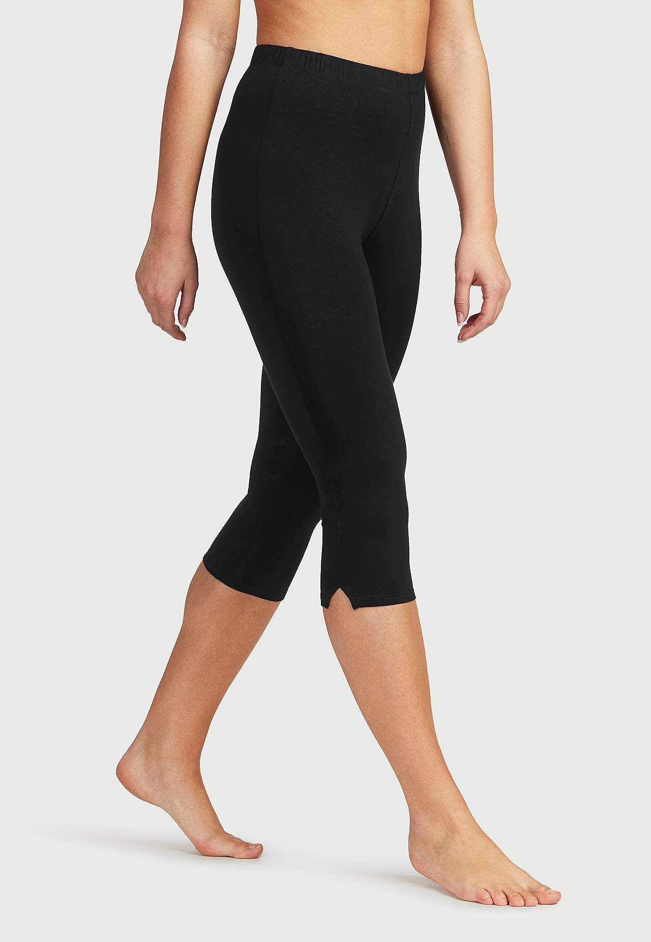 Capri legging met splits aan de zijkant