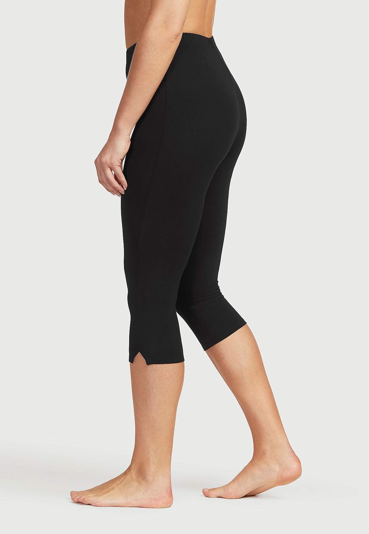 Capri legging met splits aan de zijkant