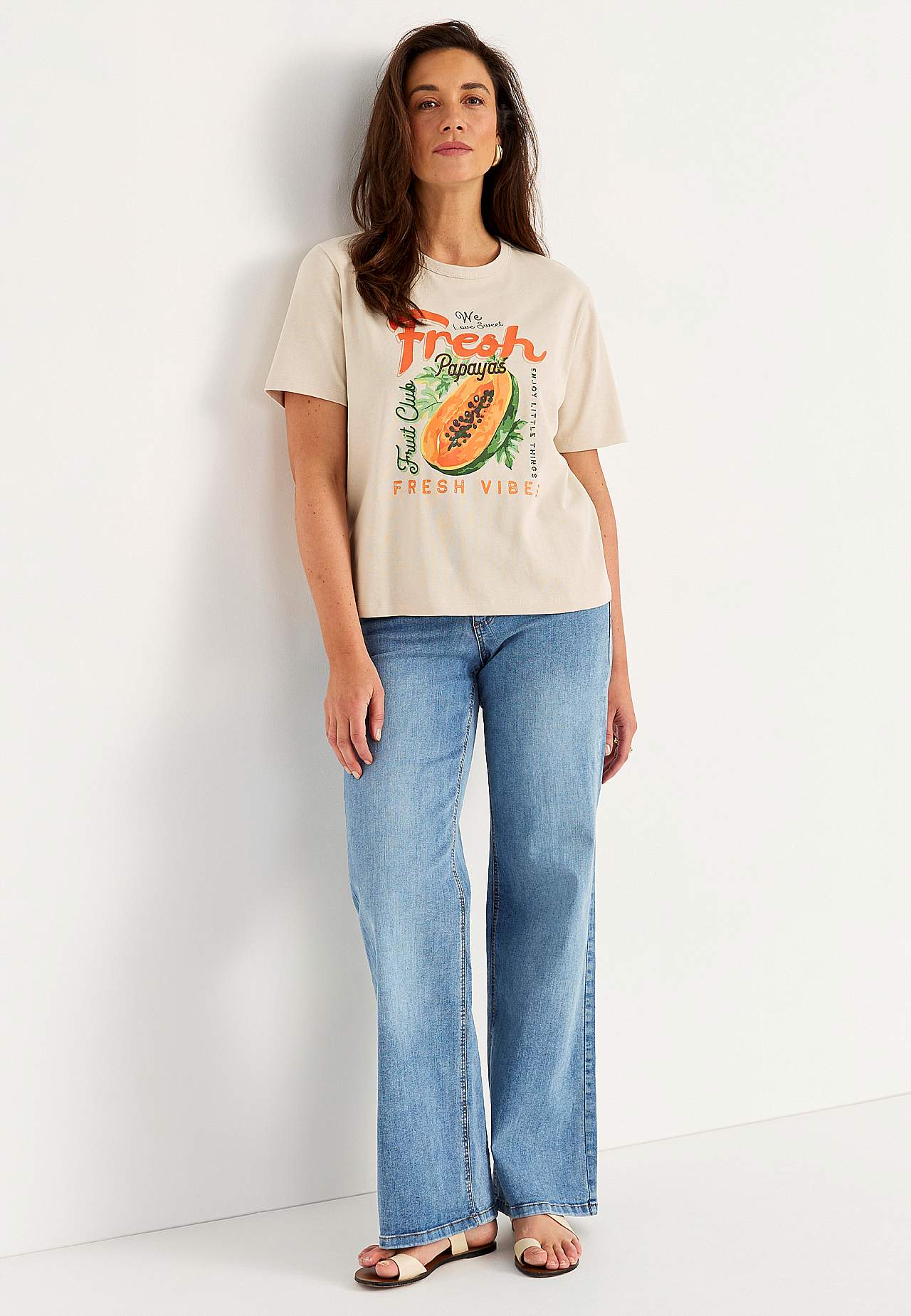 T-shirt van organisch katoen met print