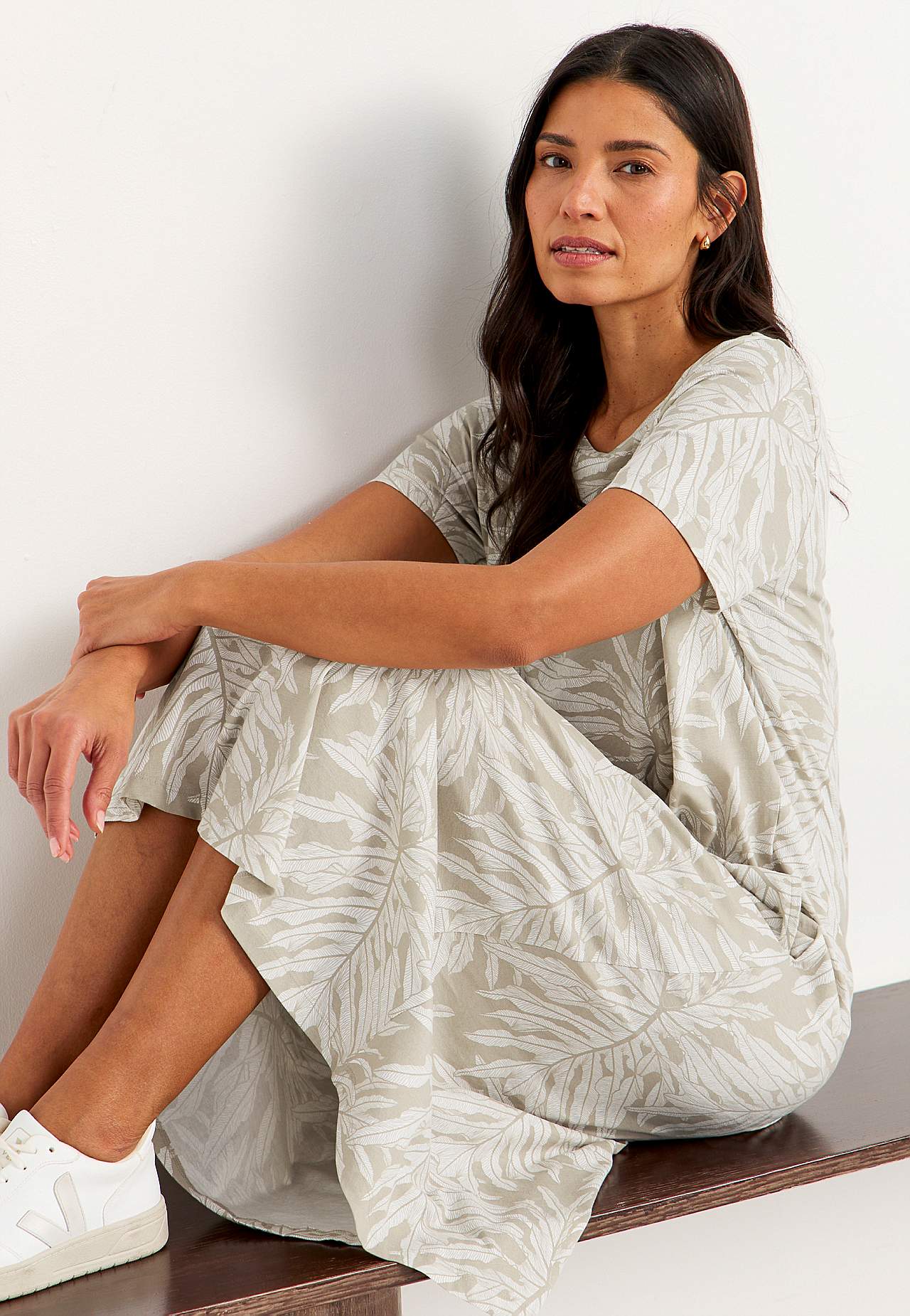 Jurk van organisch katoen met zakken