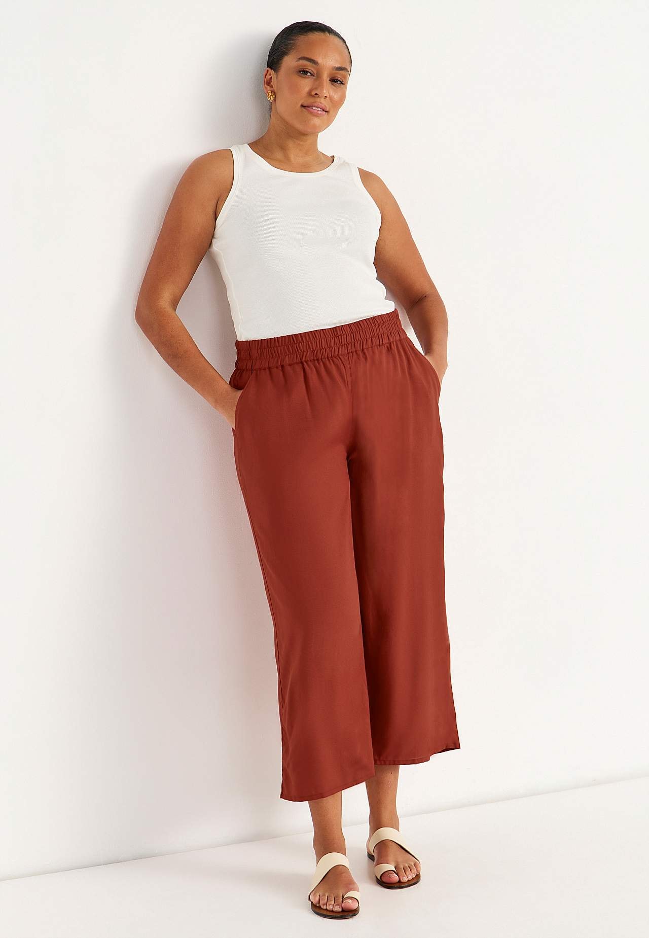 Culotte broek met zakken