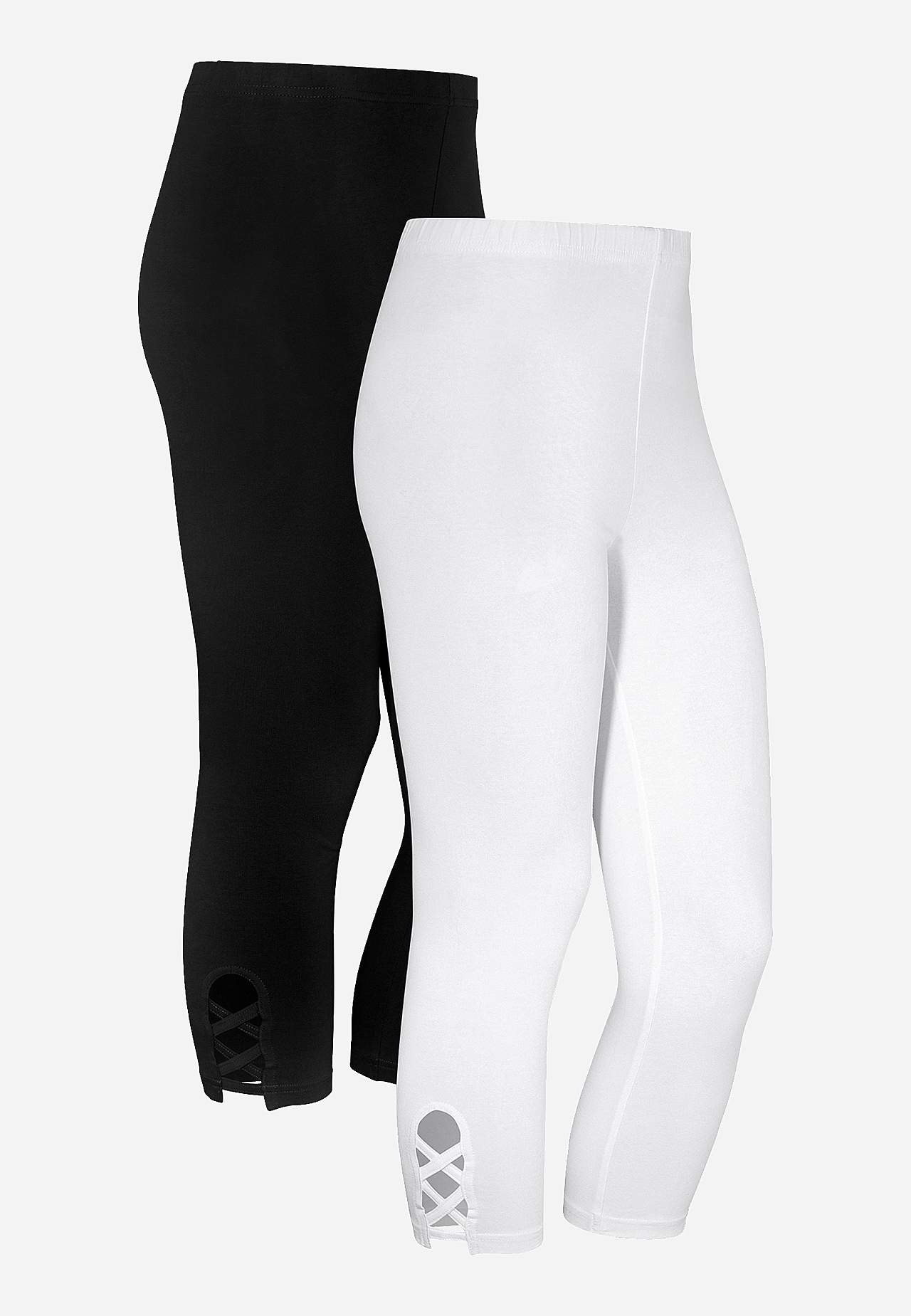 Capri legging met mooie details Set van 2