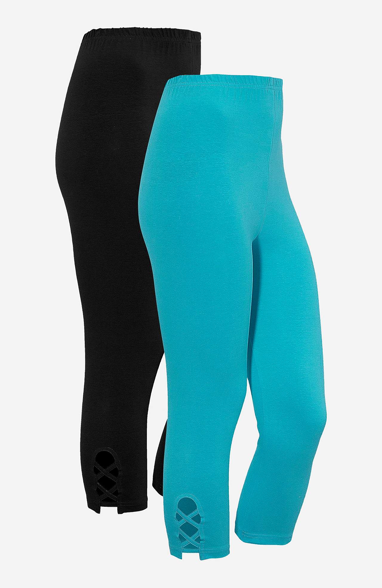 Capri legging met mooie details Set van 2