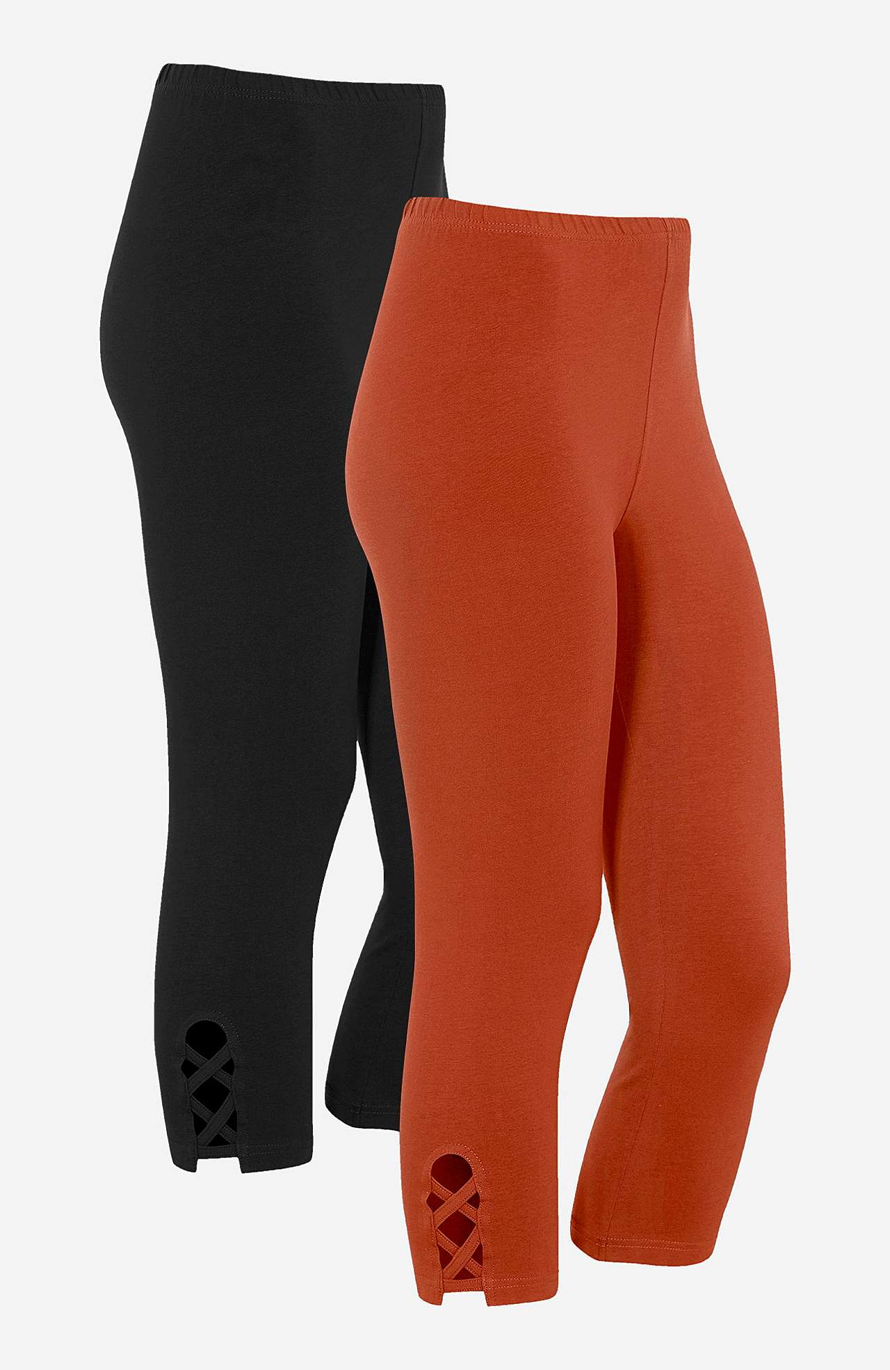 Capri legging met mooie details Set van 2