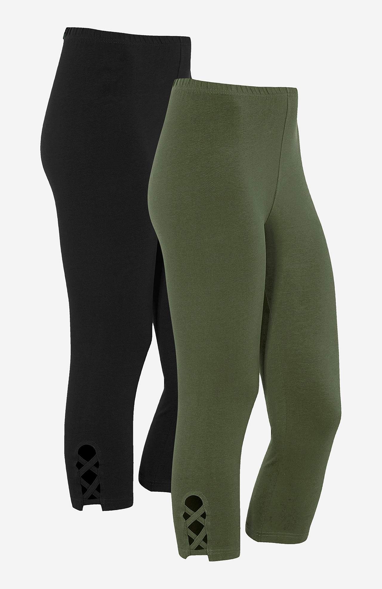 Capri legging met mooie details Set van 2