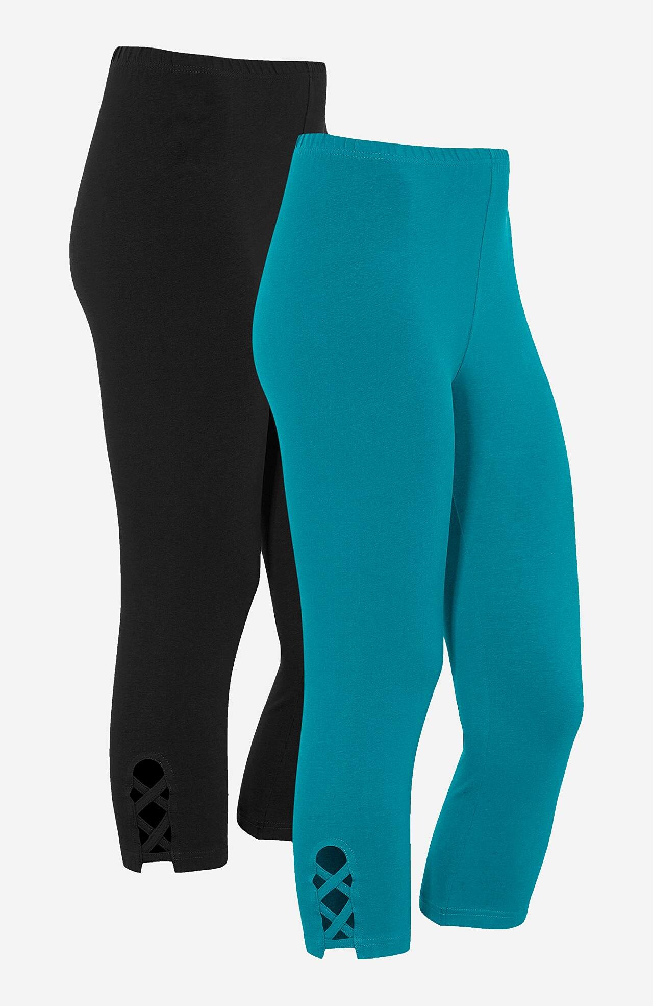 Capri legging met mooie details Set van 2