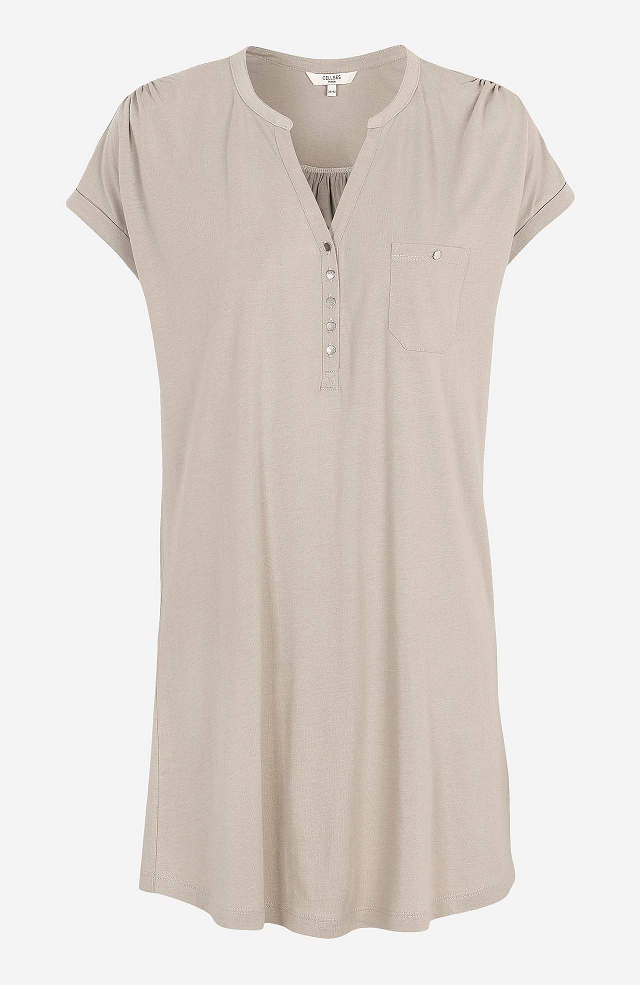 Jersey tuniek met metalen knoppen