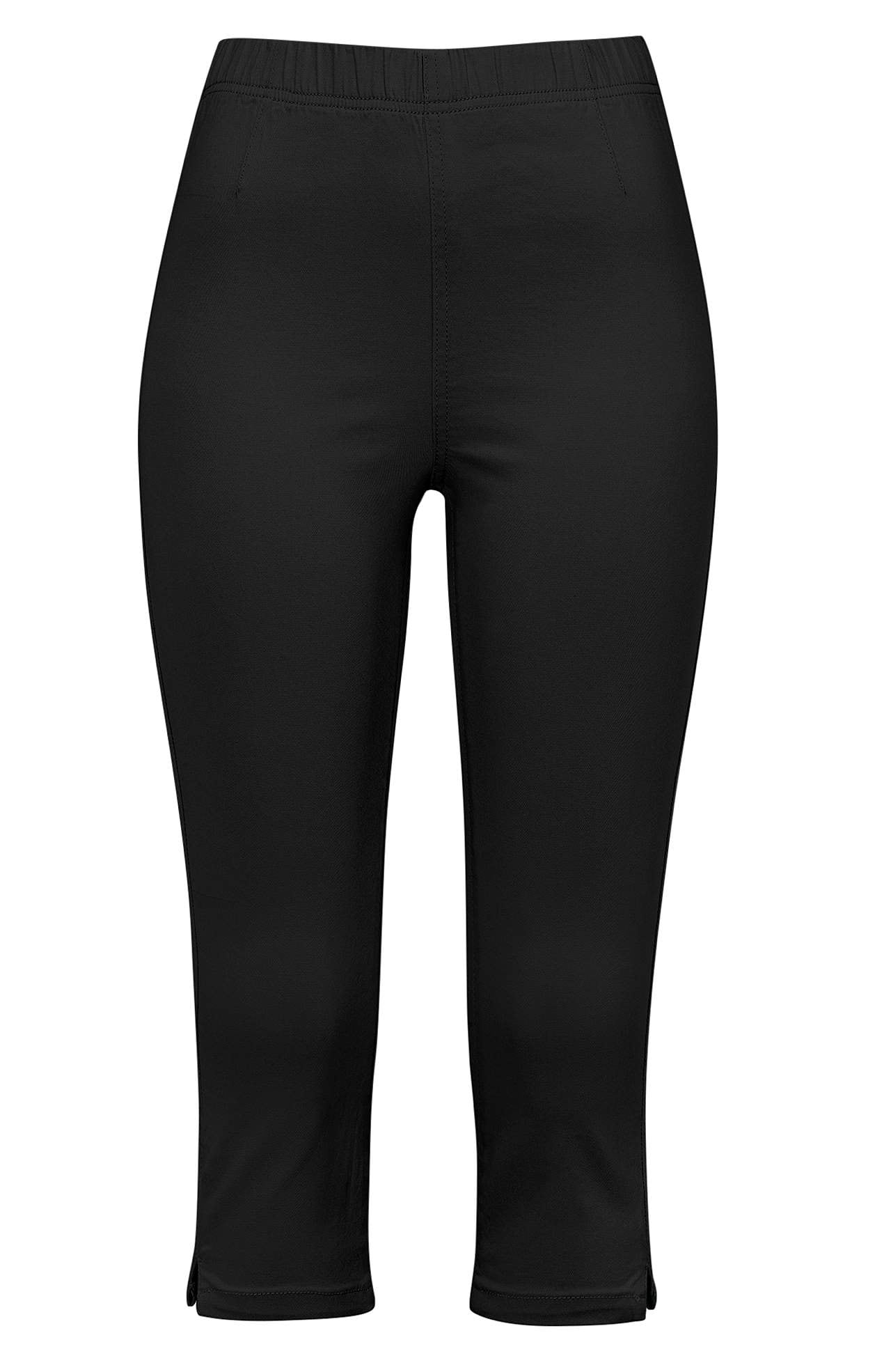 Comfortabelle capri broek van katoenen keperstof