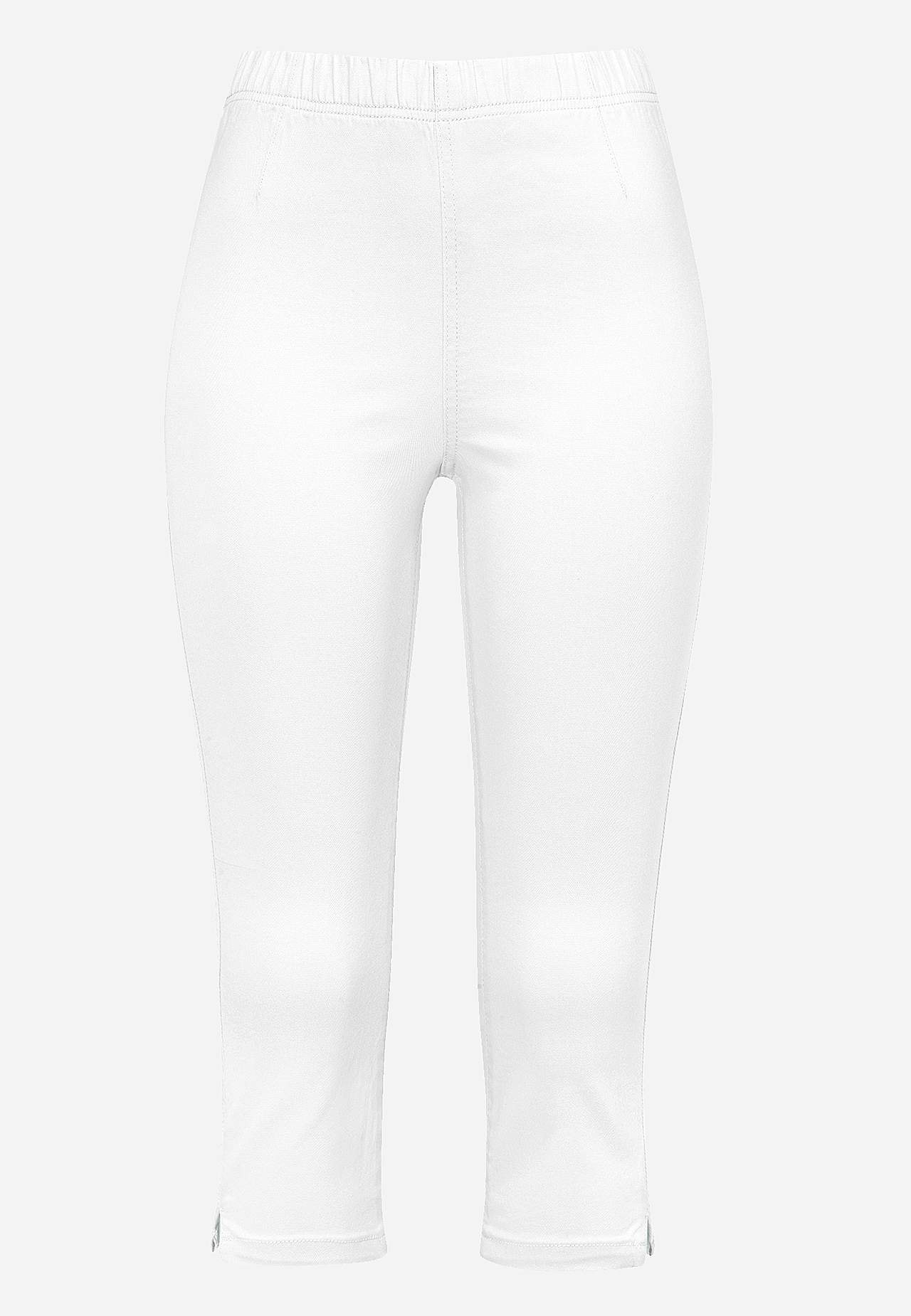 Comfortabelle capri broek van katoenen keperstof