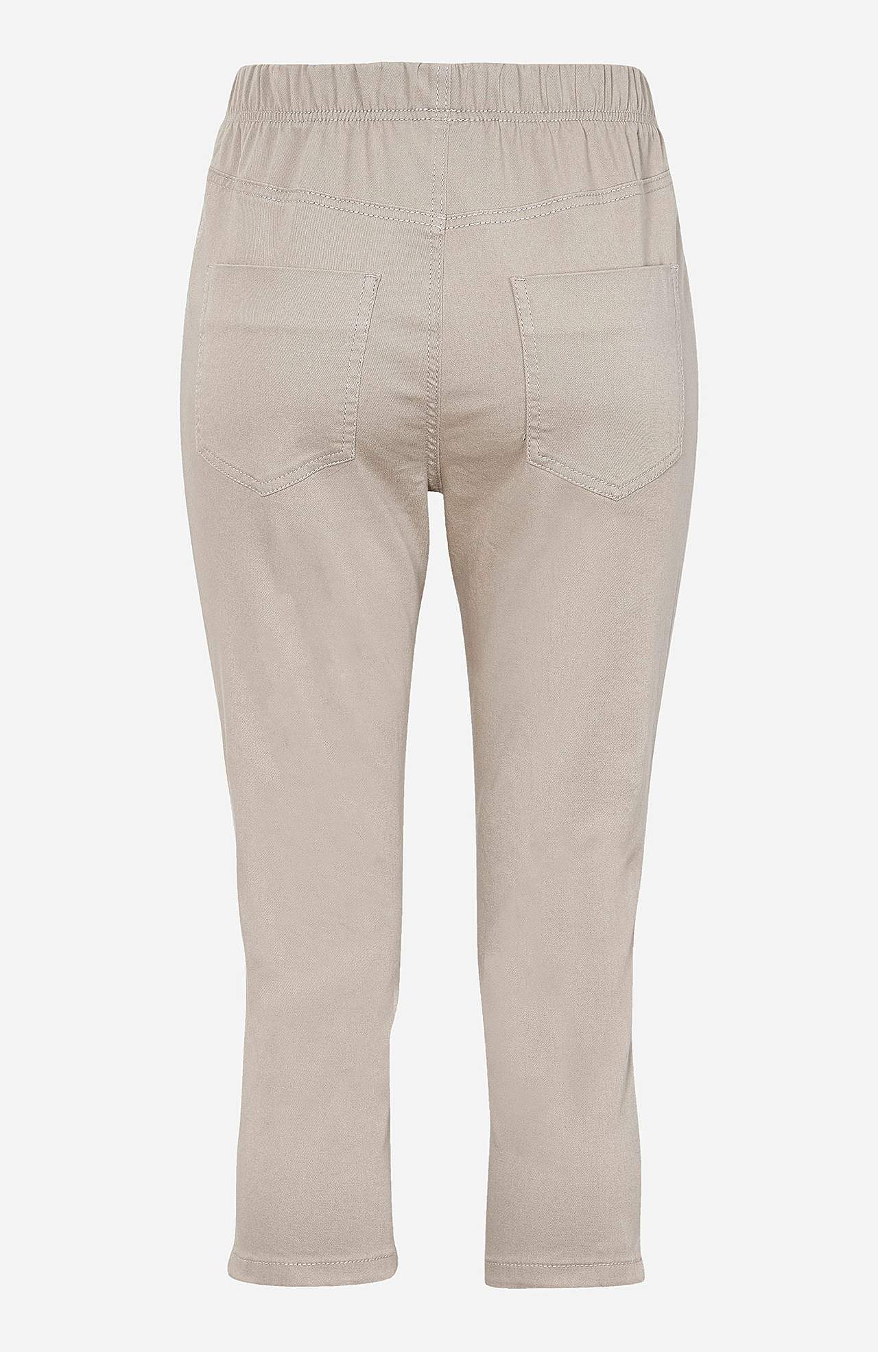 Comfortabelle capri broek van katoenen keperstof