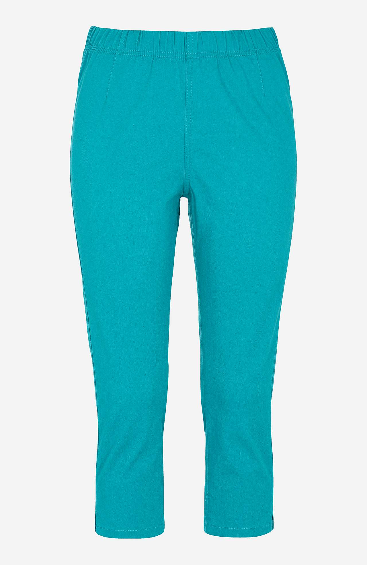 Comfortabelle capri broek van katoenen keperstof